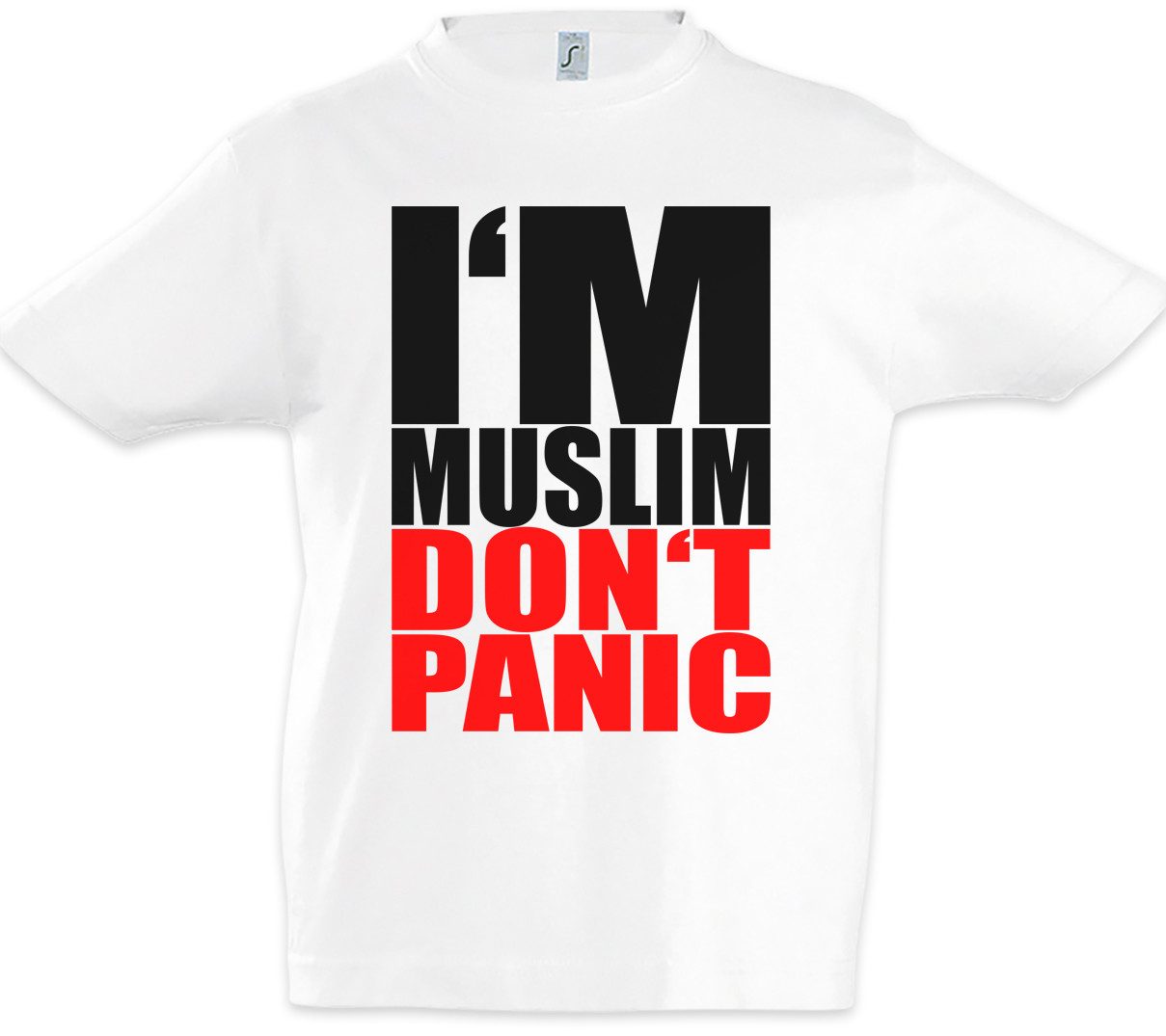 Print-Shirt I'm Muslim Don't Panic II Kinder T-Shirt Islam Moslem Religion Koran