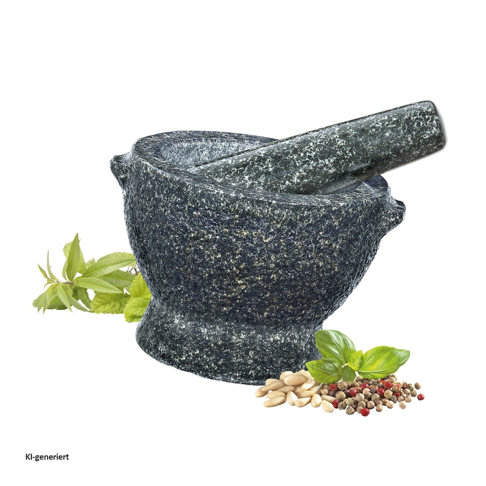 Cilio Mörser Mörser Granit GOLIATH, (2-tlg., 1x Mörser und 1x Stößel), Gewürzzerkleinerer Reibe