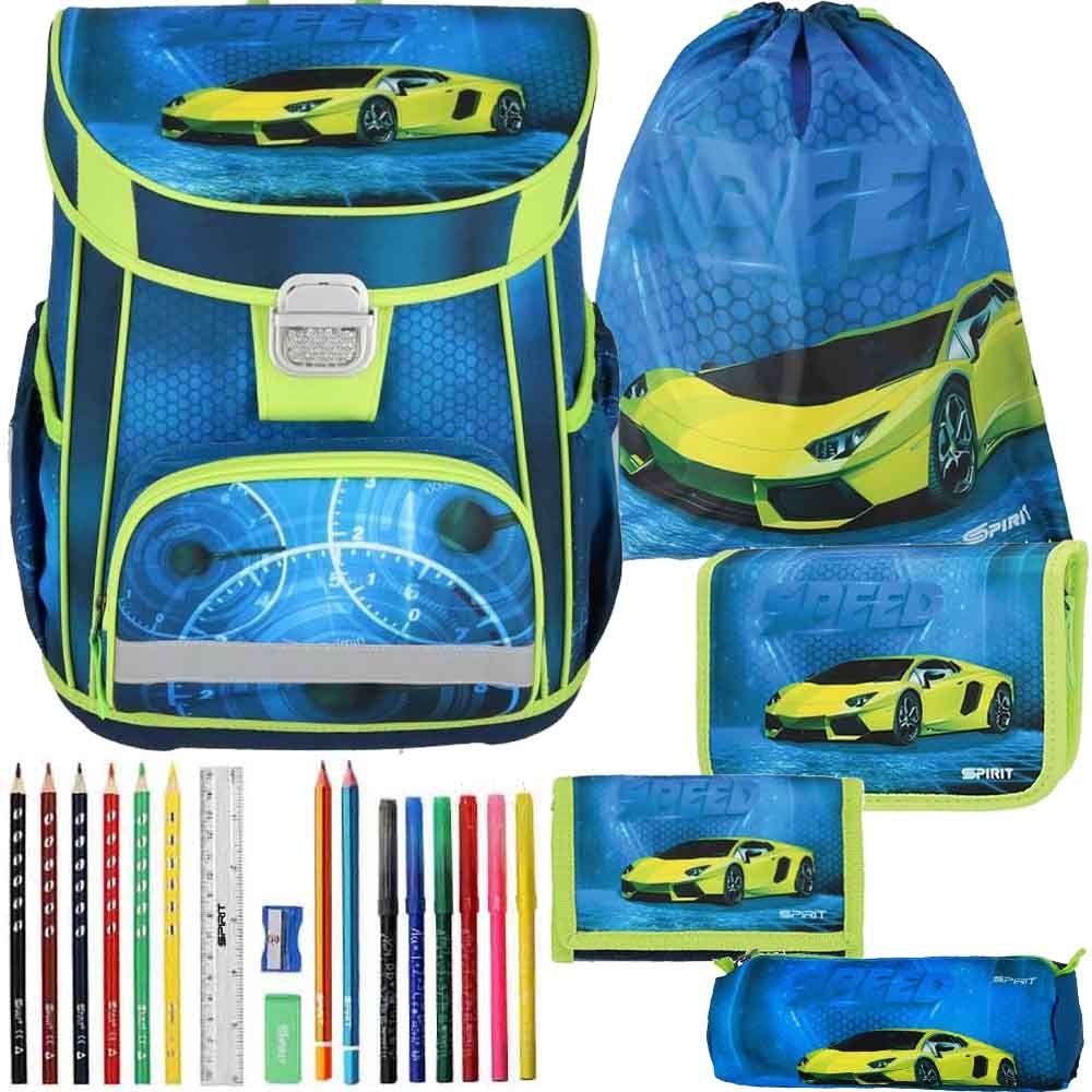 Spirit Schulranzen Set Vision 11-teilig 2026 Jungen blau Speed Racer