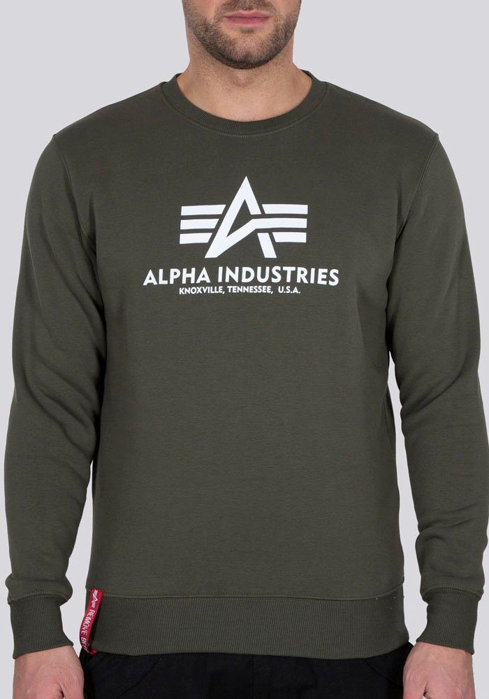 Basic Sweater Alpha Industries dark olive Sweatshirt