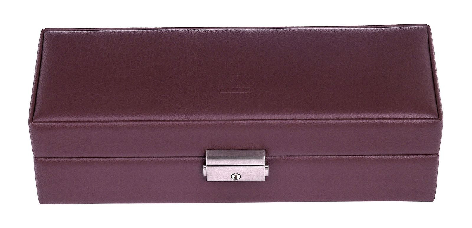 Sacher Schmuckkoffer Uhrenbox für 5 Uhren, aus echtem Leder