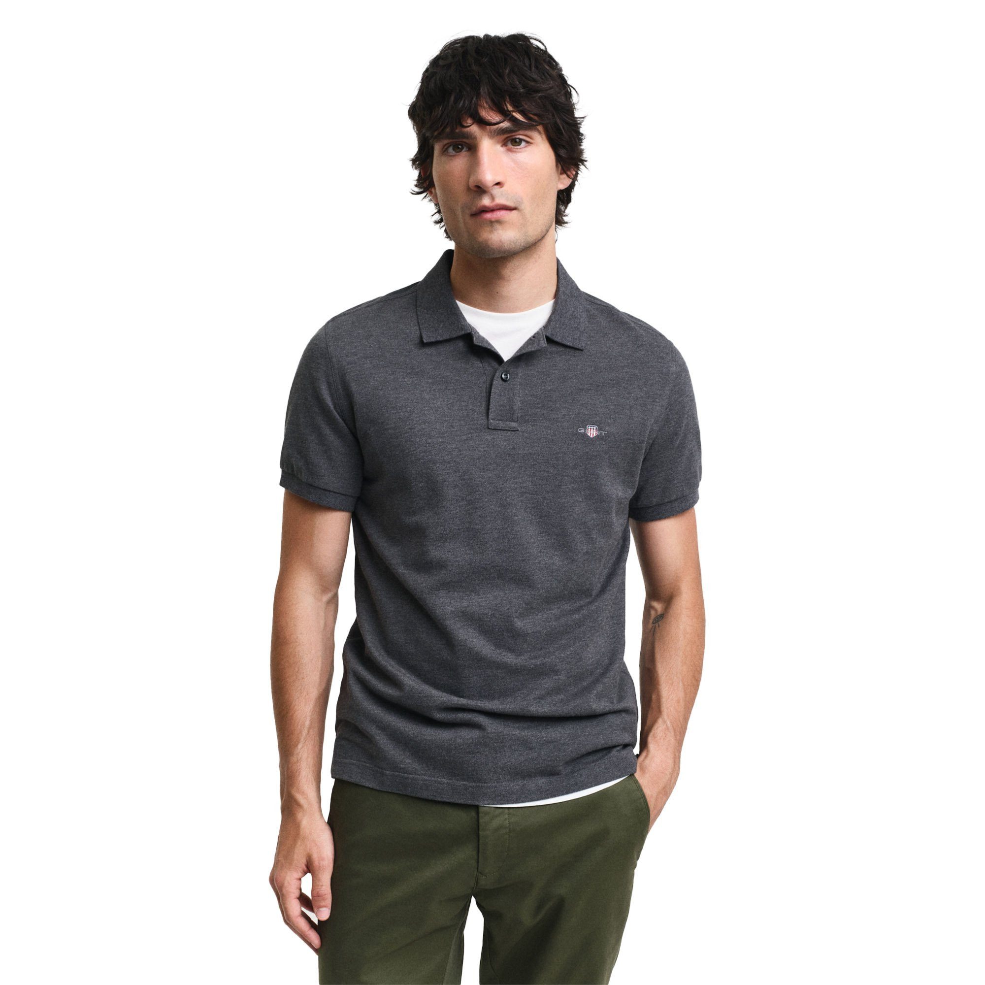 Gant Poloshirt Herren Poloshirt 1er Pack Baumwolle (Packung, 1er Pack)