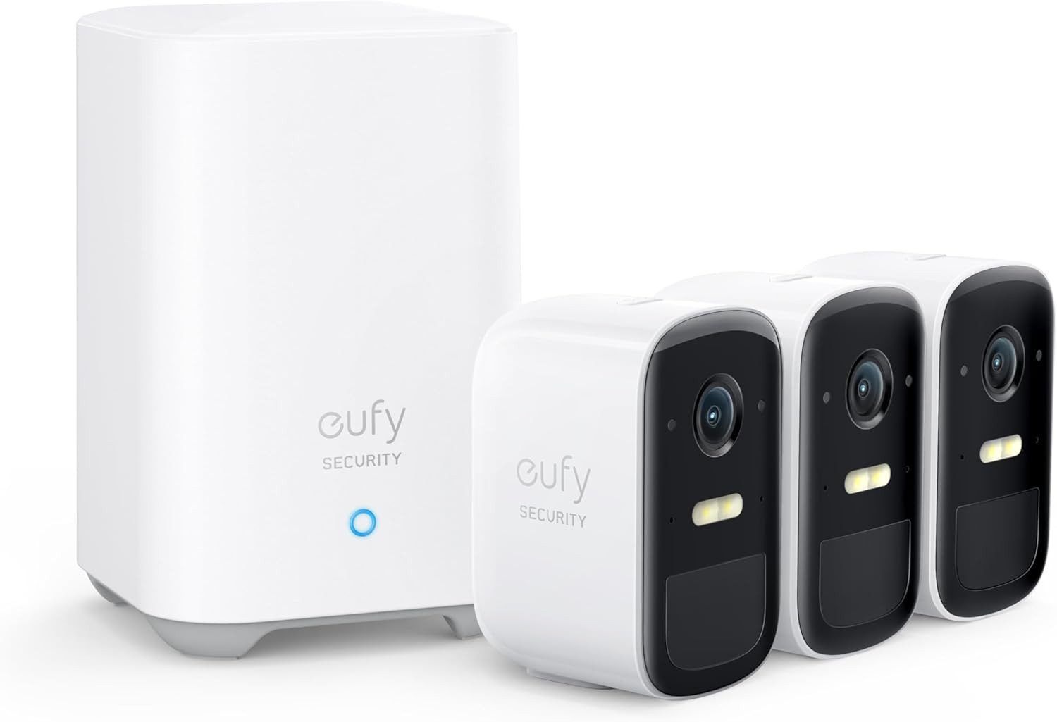 eufy Security Überwachungskamera eufyCam 2C, 180Tage Akku, HD 1080p, IP67 wetterfest (3-tlg)