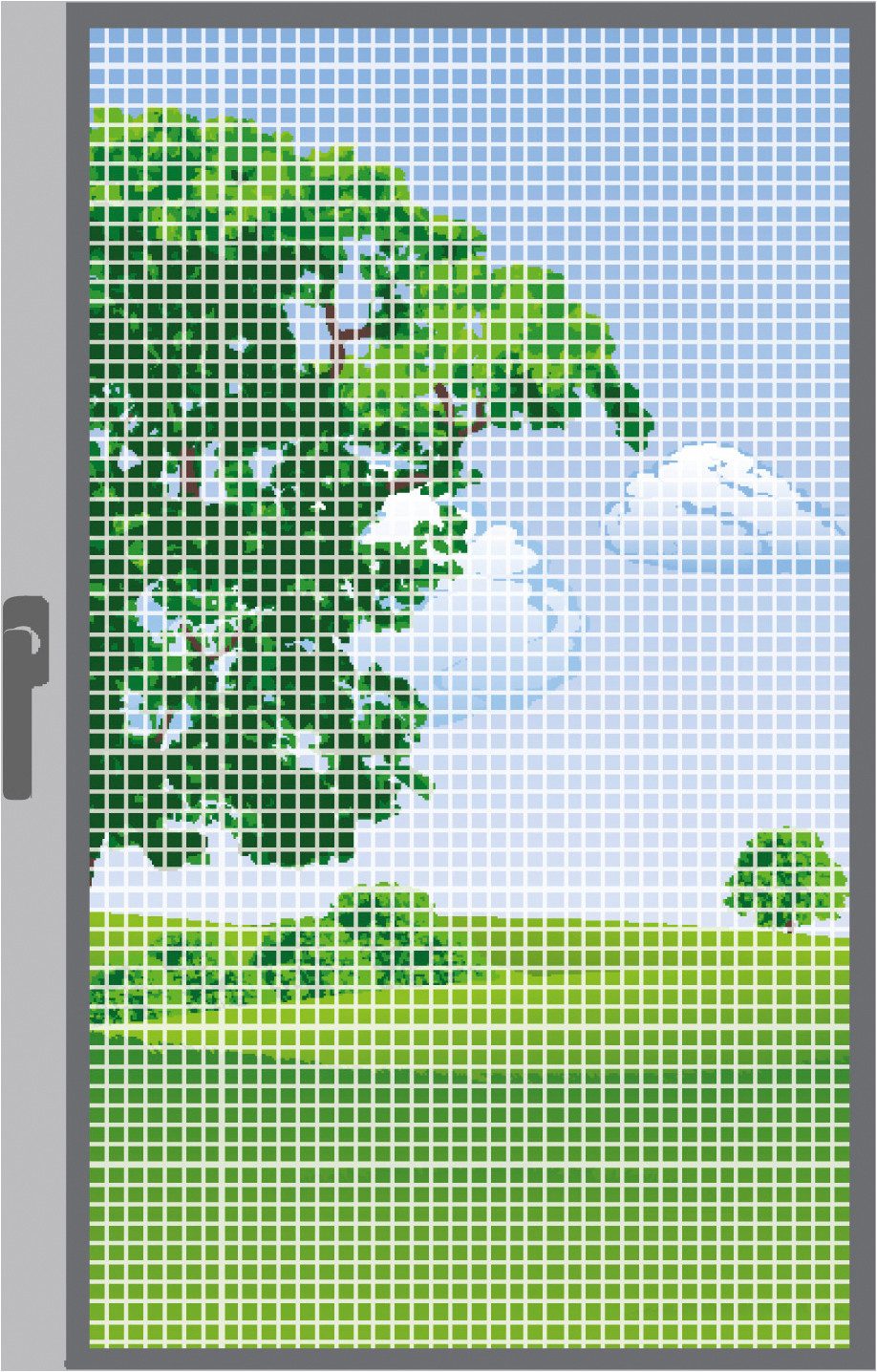 Windhager Fliegengitter-Gewebe für Fenster, Balkon- und Terrassentüren, Moskitontez ohne Bohren, (1-St), Insektenschutzgitter 100 x 120 cm, erhältlich in anthrazit oder weiß