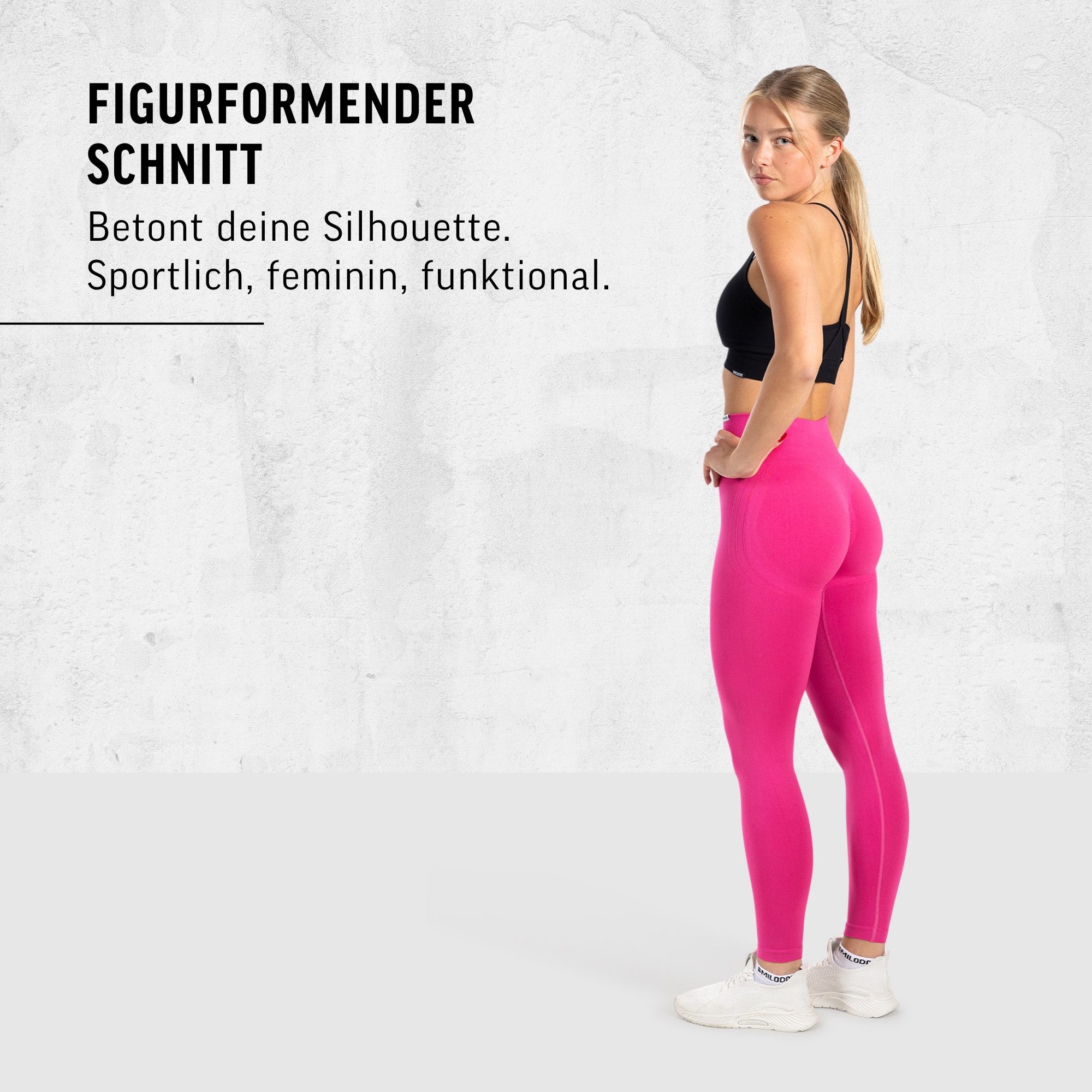 Smilodox Leggings Trixy, High Waist Yogahose mit Scrunch-Effekt, Stretch Sporthose nahtlos & figurformend, Push-Up Booty, elastischer Bund, Yoga