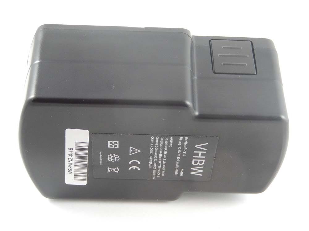 vhbw kompatibel mit Festo / Akku NiMH TDK15.6, (15,6 T15+3 PS-400, mAh PS400, 2000 V) Festool