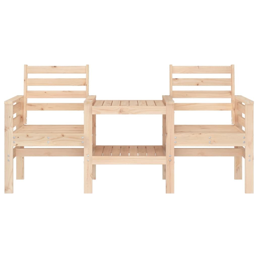 vidaXL Gartenbank Gartenbank mit Tisch 2-Sitzer Massivholz Kiefer (1-St)