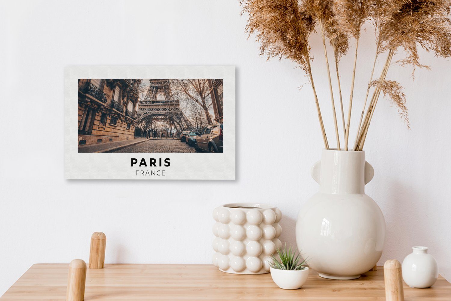 Wanddeko, 30x20 - Eiffelturm, Leinwandbilder, Aufhängefertig, Leinwandbild OneMillionCanvasses® Frankreich (1 cm Paris Wandbild - St),