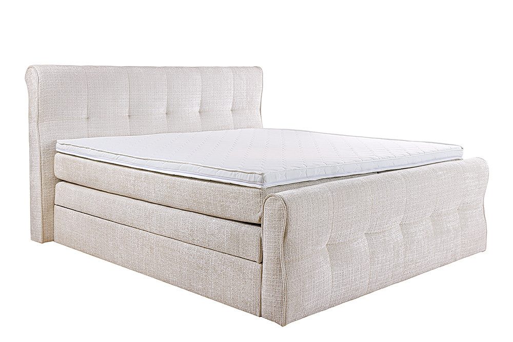 riess-ambiente Boxspringbett SIGNUM 180x200cm beige Chenille günstig online kaufen