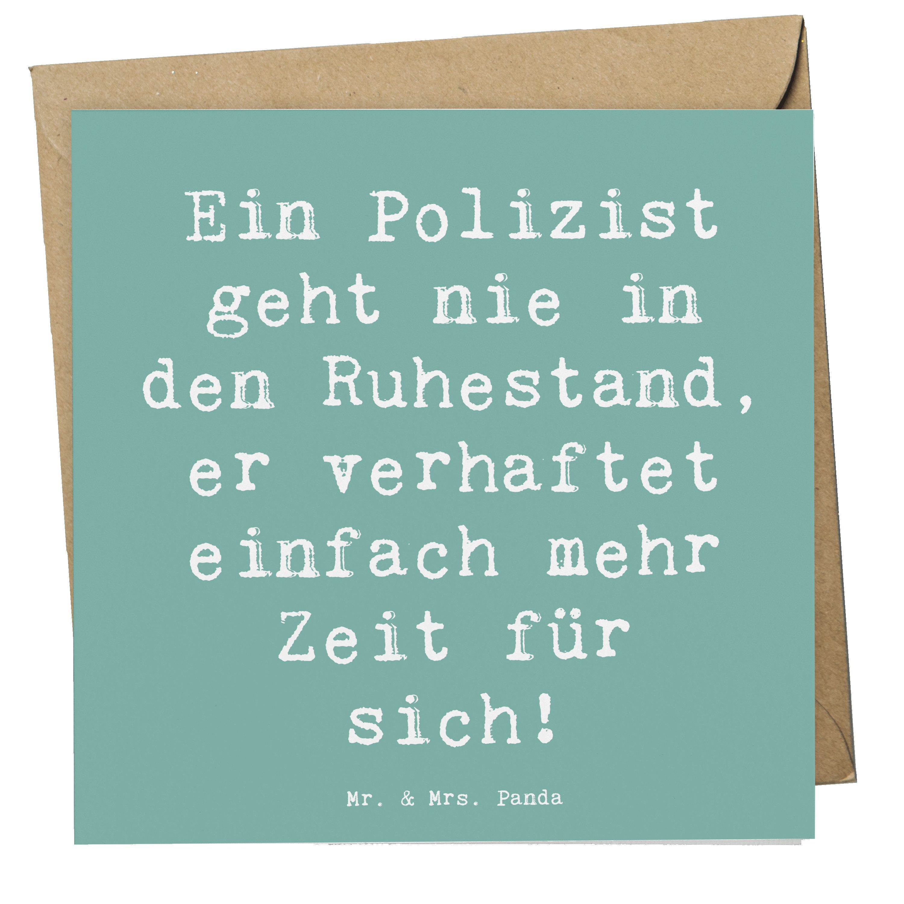 Grußkarte Polizist Ruhestand - Meeresbrise - Geschenk, Weisheit, Glückwunschkar