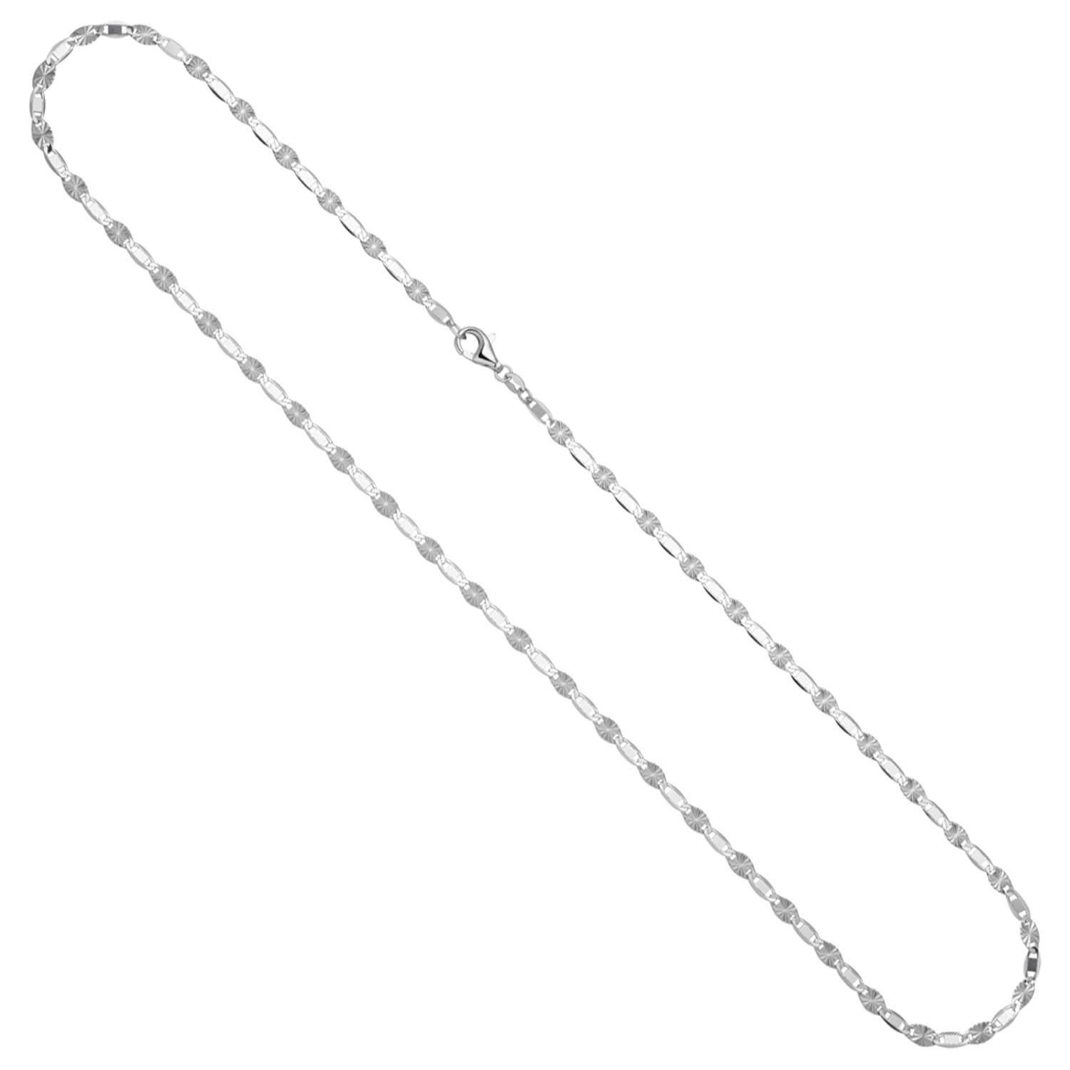 Silberkette 3,2mm Halskette aus 925 Silber rhodiniert 45cm