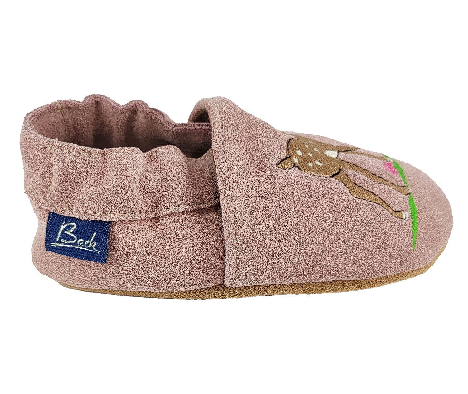 Beck Krabbelschuh Flecki Krabbelschuh Rutschfeste Rauledersohle für sicheren Halt