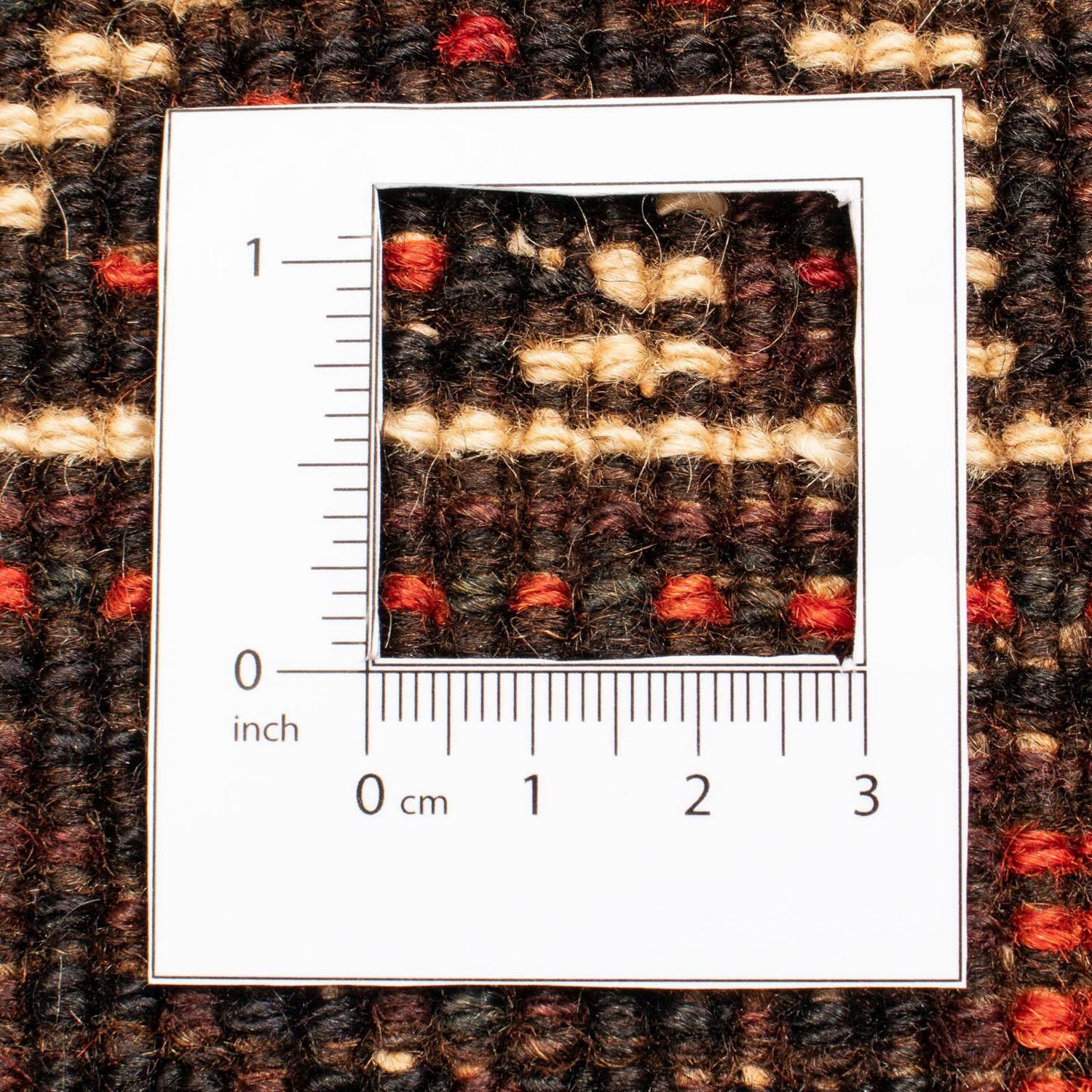 Rosso 206 Shiraz Unikat mm, rechteckig, x morgenland, 318 Wollteppich 10 Höhe: mit Zertifikat Medaillon cm,