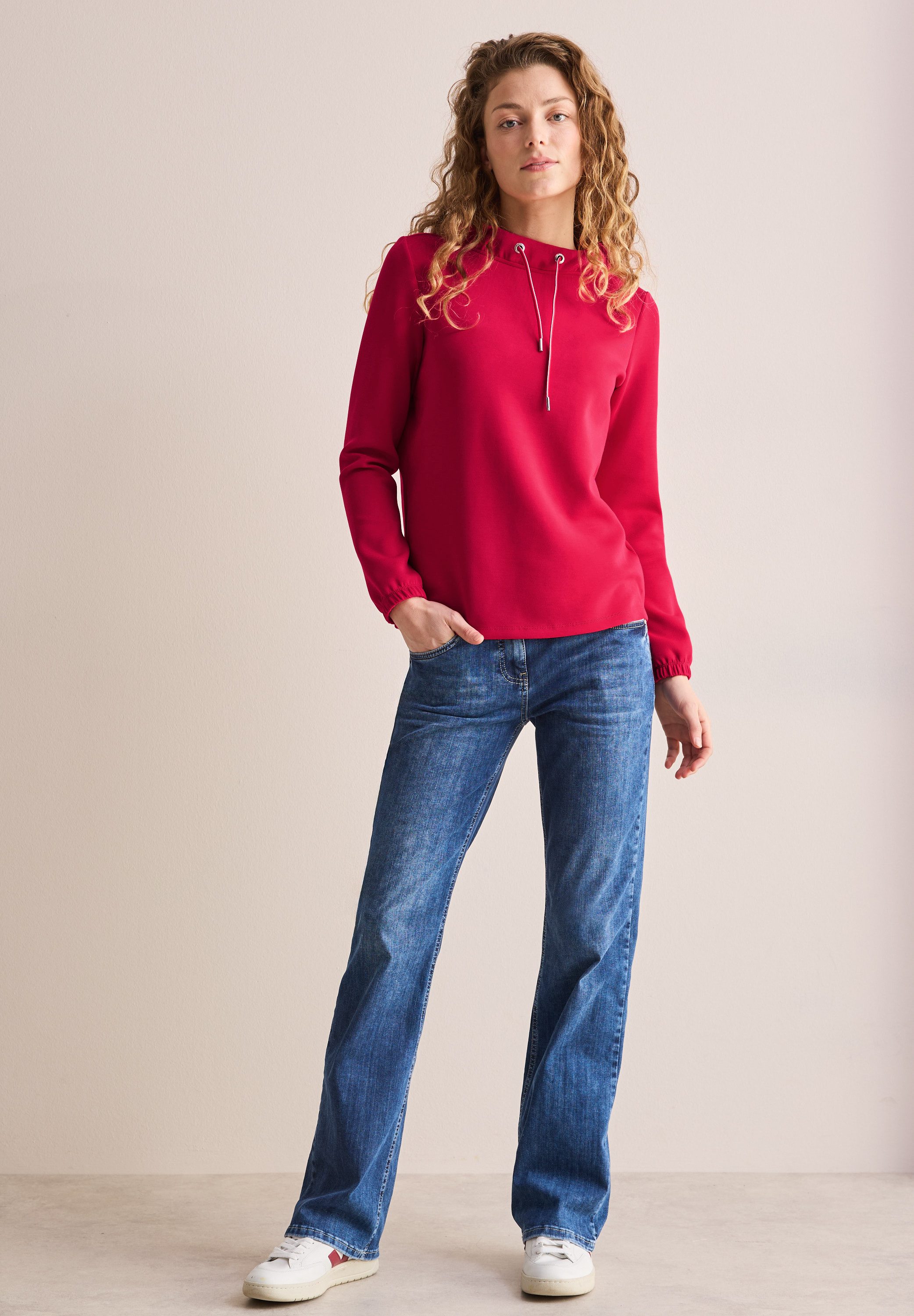 CECIL Langarmshirt aus softem Materialmix