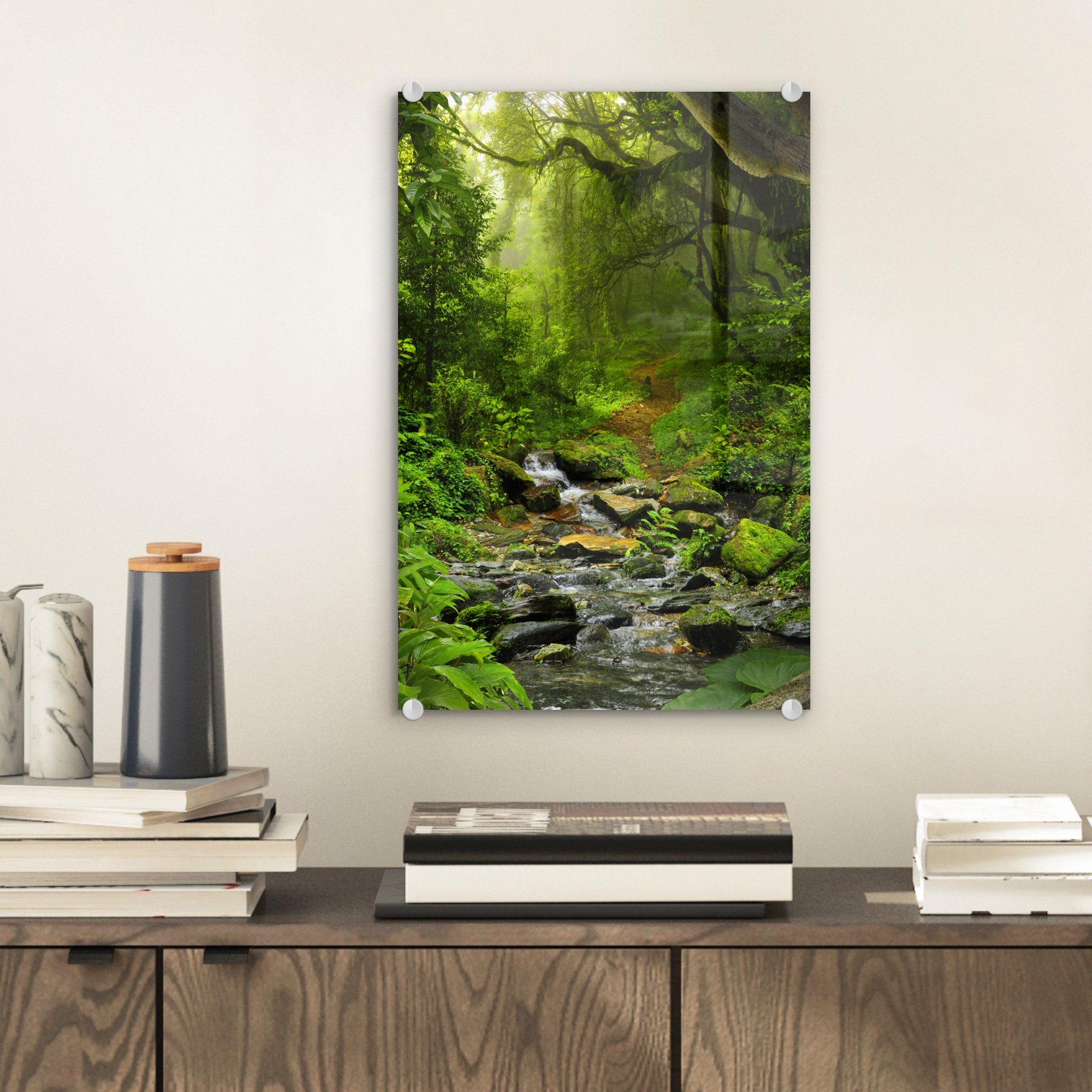 MuchoWow Acrylglasbild Natur - Wasser - Dschungel - Wald - Tropisch, Inkl. günstig online kaufen