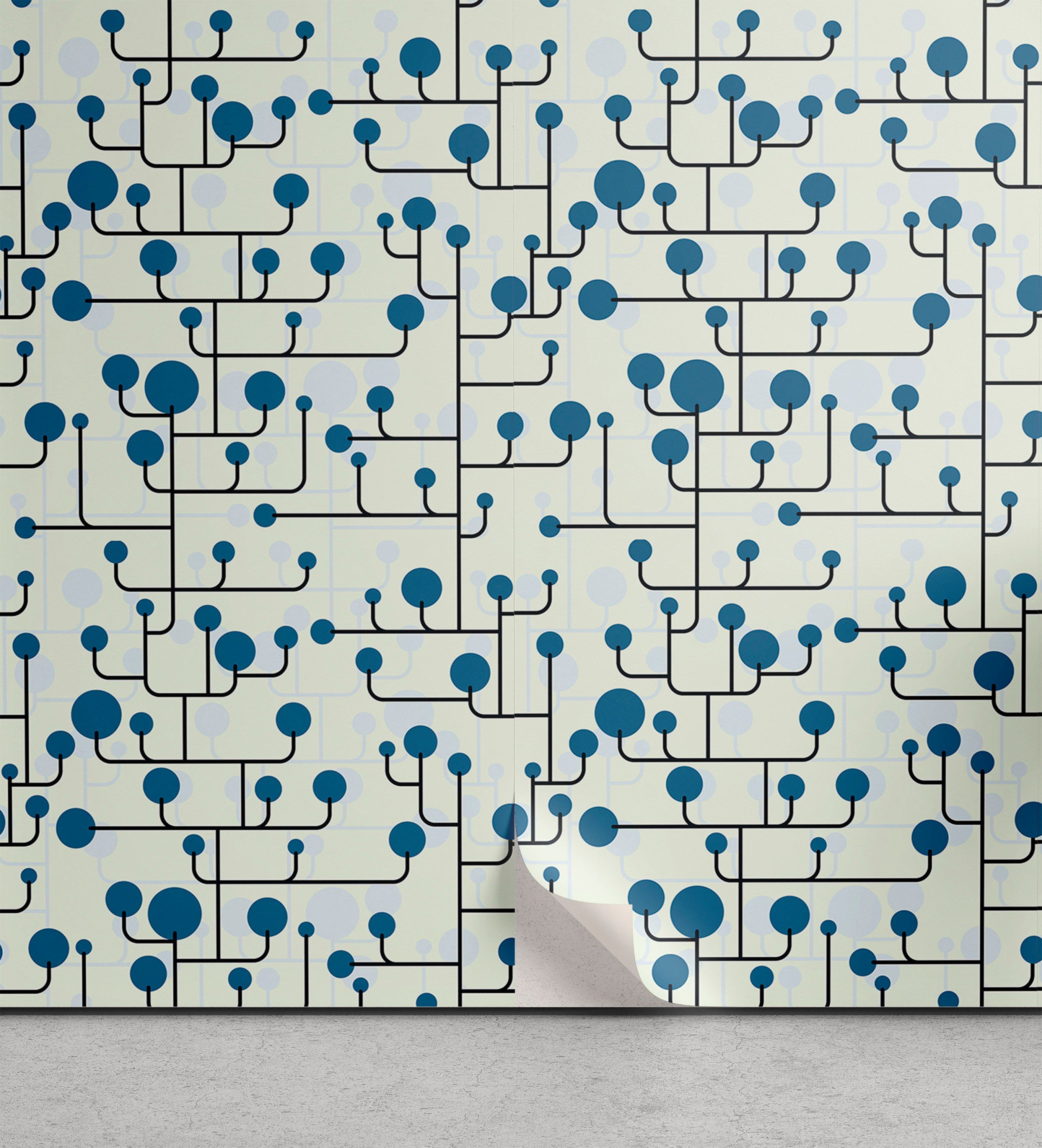 Wohnzimmer Küchenakzent, Abstrakte Linien Punkte Geometrisch Abakuhaus selbstklebendes Vinyltapete