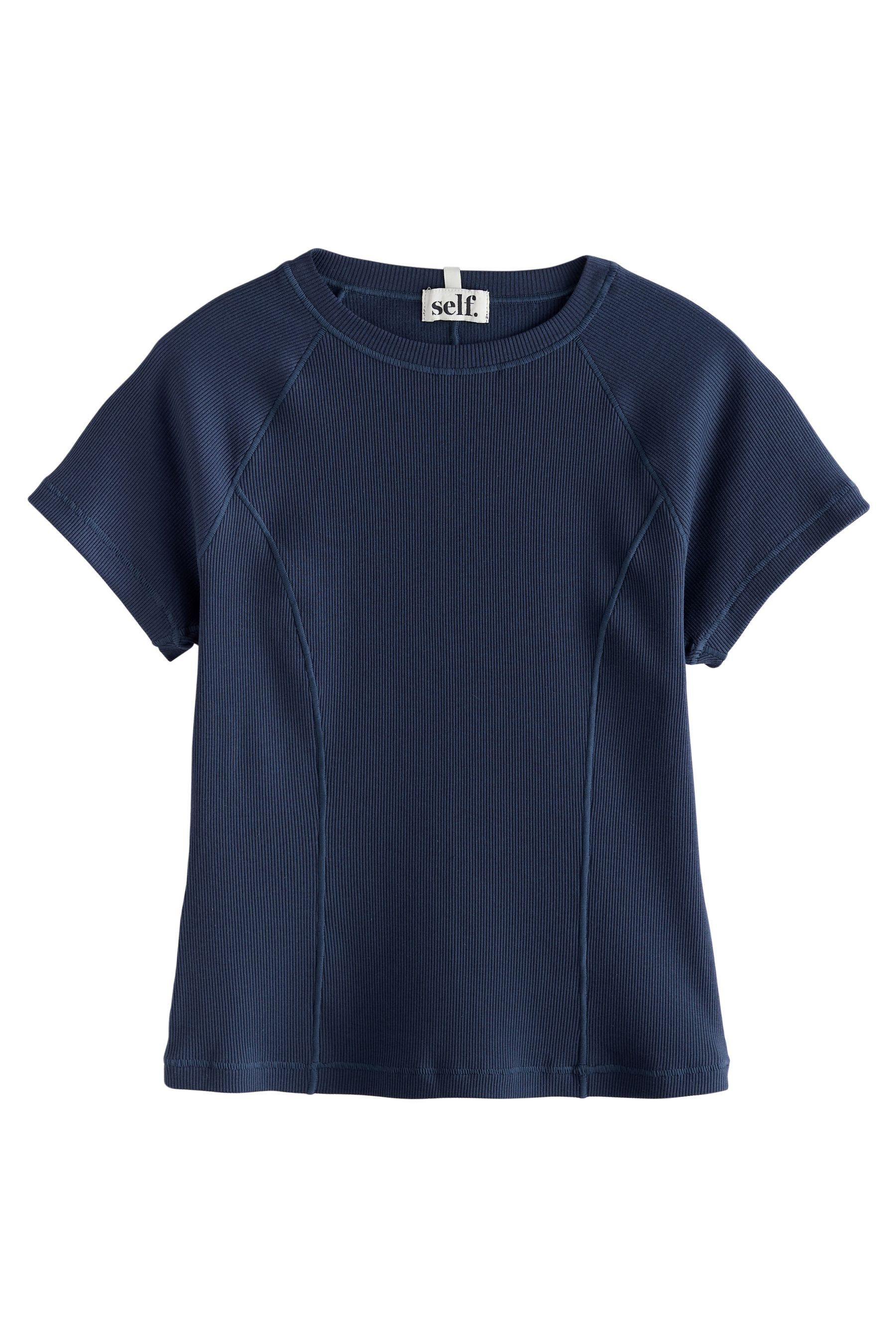 self T-Shirt self. Enges, geripptes T-Shirt (1-tlg)