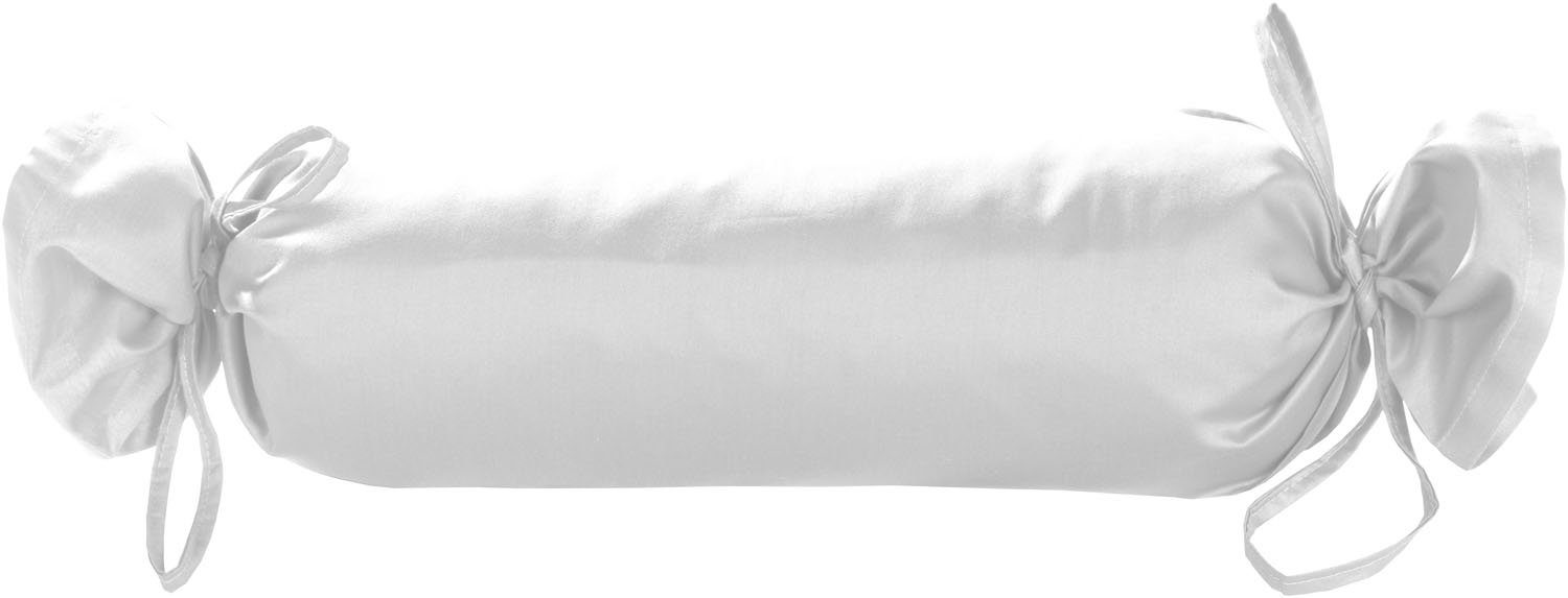 BETTWAESCHE-MIT-STIL Nackenrollenbezug Mako Satin Nackenrollen Bezug 15x40 uni einfarbig, (1 Stück)
