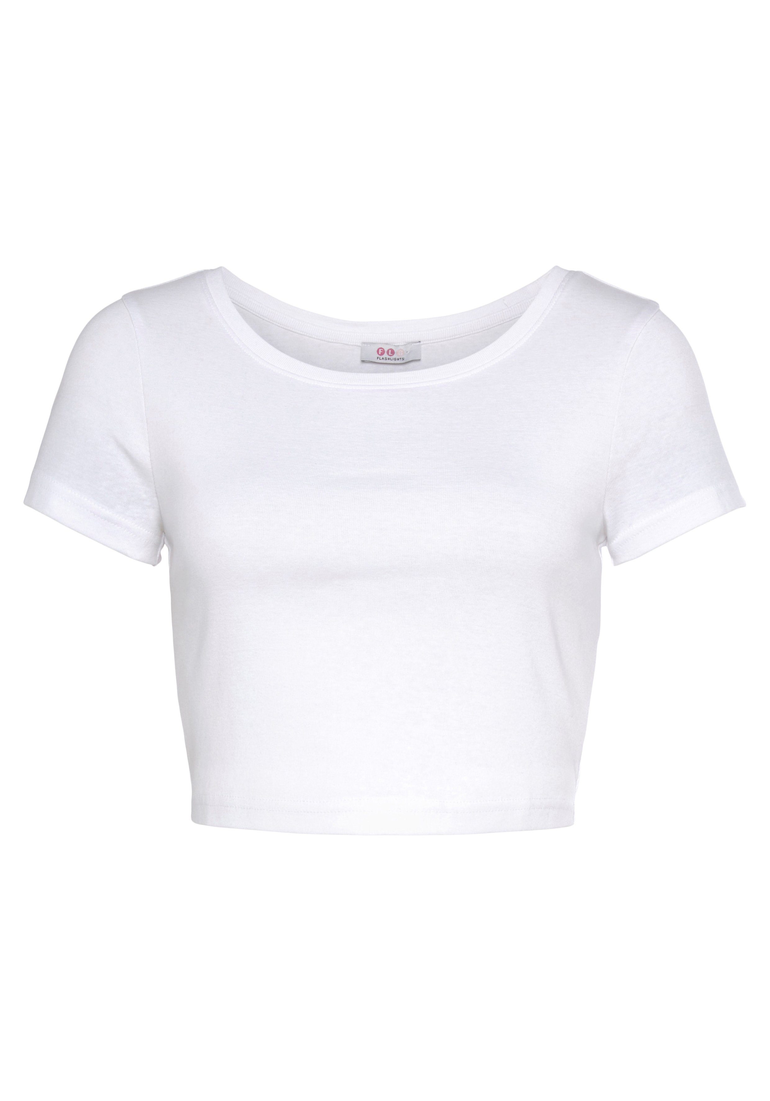 Flashlights Kurzarmshirt (2-er Pack) kurzärmelig, aus Baumwolle, Feinrippstoff, im praktischen Pack