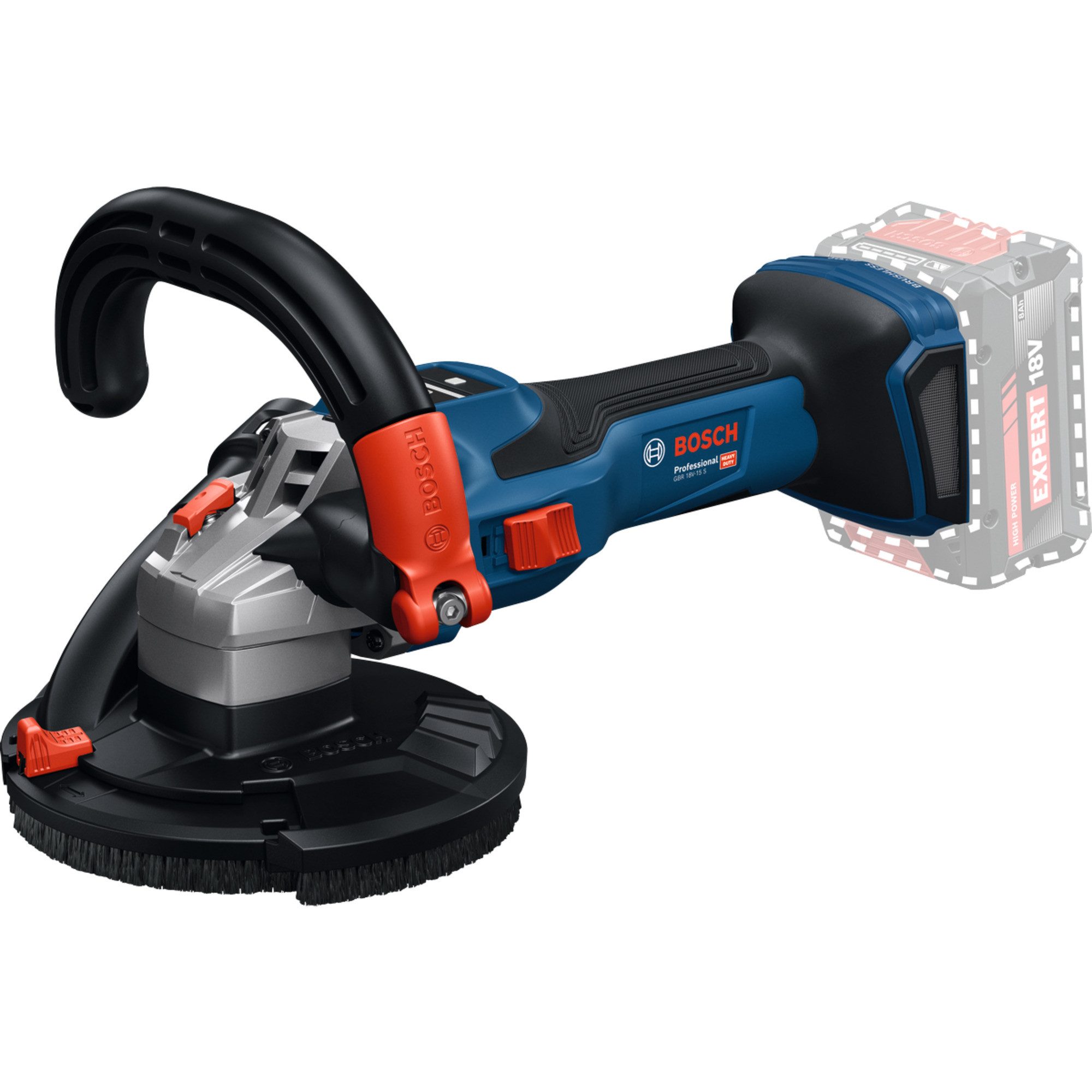 Bosch Professional Exzenterschleifer Bosch Professional Akku-Betonschleifer GBR 18V-15