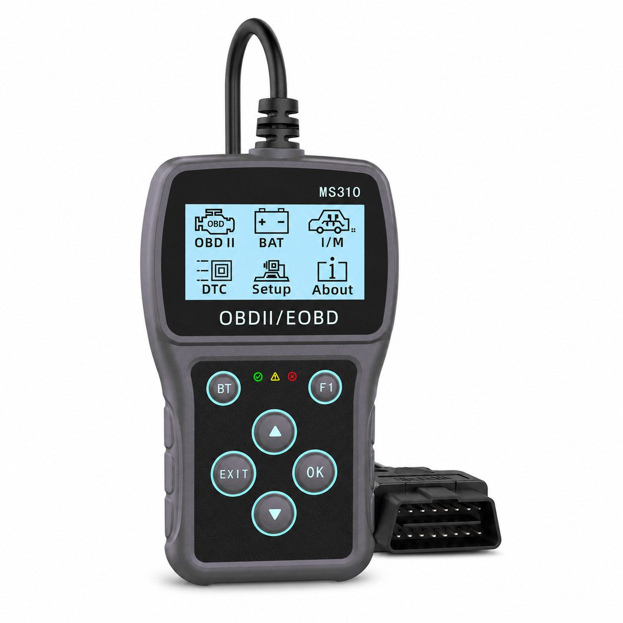 Tekoo OBD2-Diagnosegerät OBD2 Diagnosegerät mit Bluetooth & App - KFZ Fehlercodes auslesen, Einzelartikel, Einzelgerät inkl. Zubehör, Echtzeit-Datenfluss, OTA-Updates, Batterietestfunktion, 10 OBD-II Modi