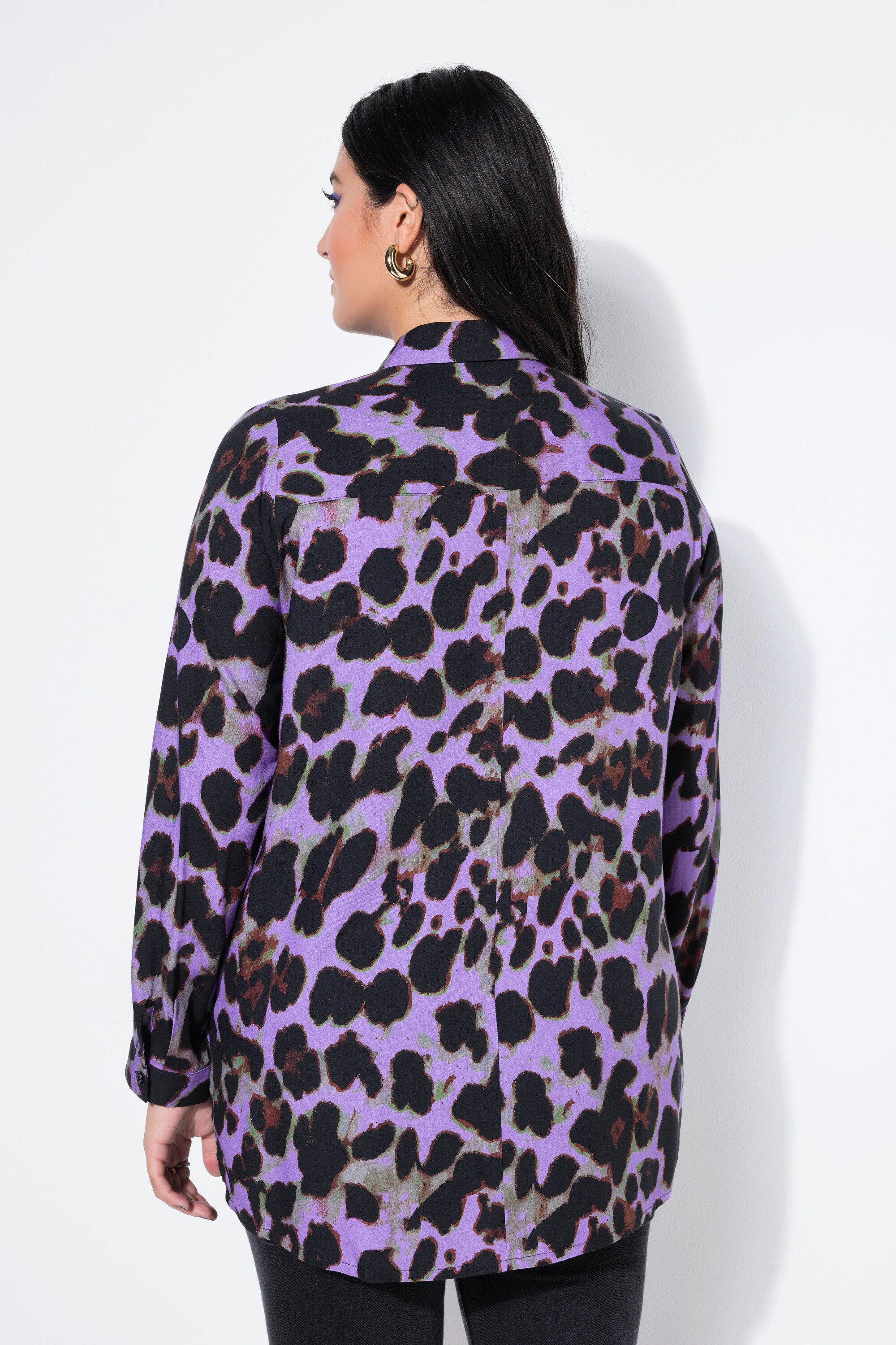 Studio Untold Hemdbluse Hemdbluse Boxy Shape Color-Leo günstig online kaufen