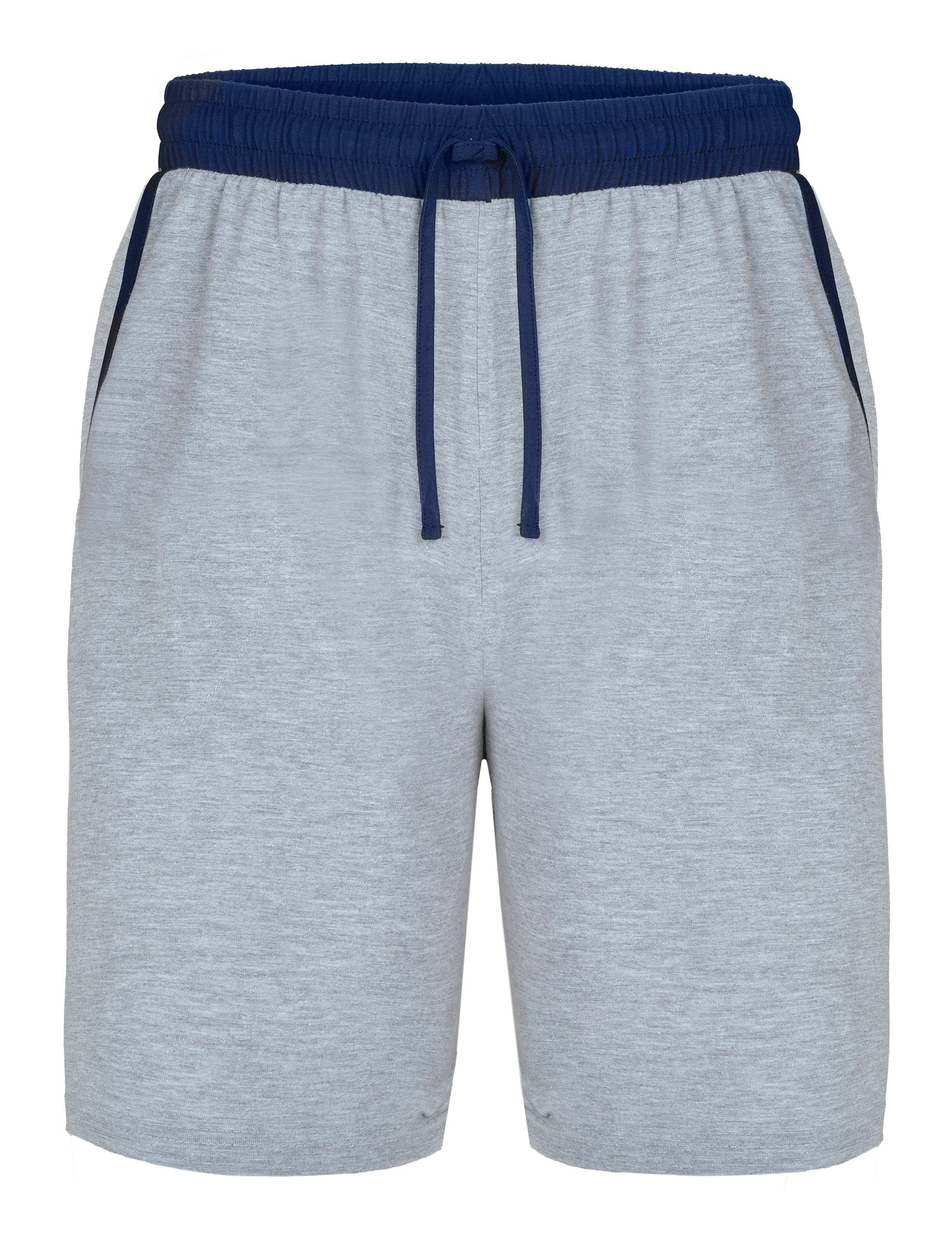 Ladeheid Pyjamashorts Herren Schlafanzughose kurz Herren Kurz Hose Taschen Shorts LA40-253 (1-tlg) elastischer Bund