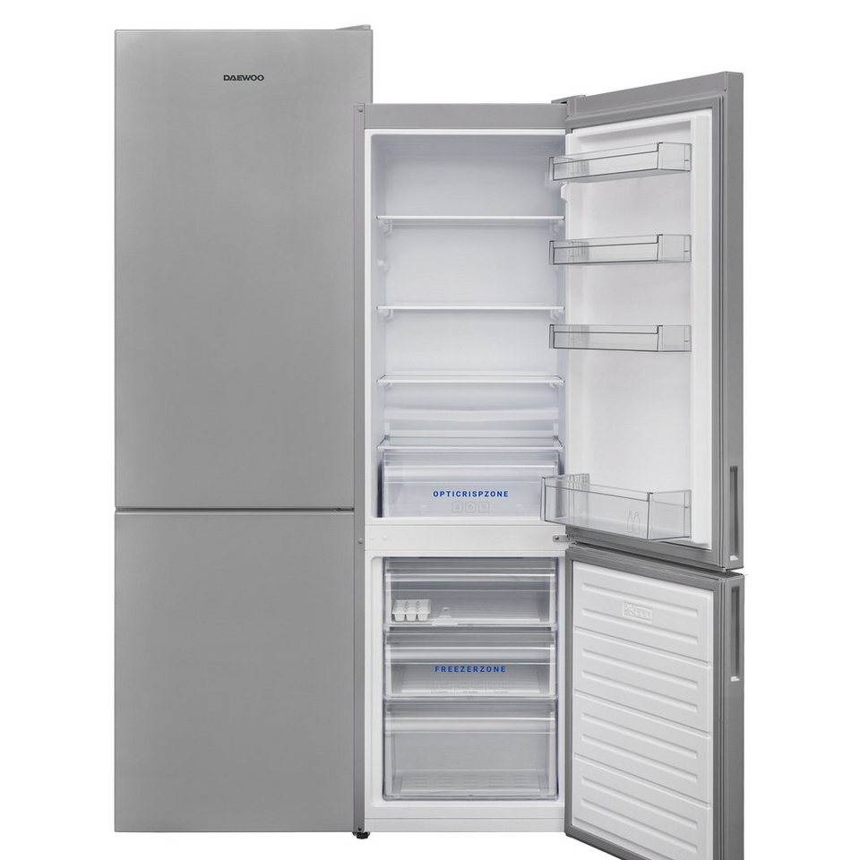 Daewoo Kühlschrank Silber lackiert FKL268EST0DE, 170 cm hoch, 54 cm breit,  Less-Frost