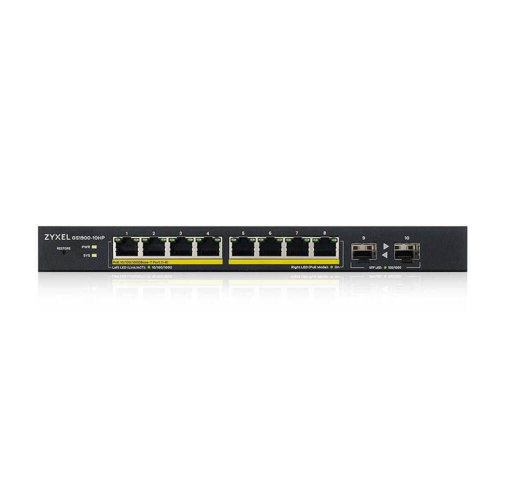 Zyxel GS1900-10HP-EU0102F Netzwerk-Switch