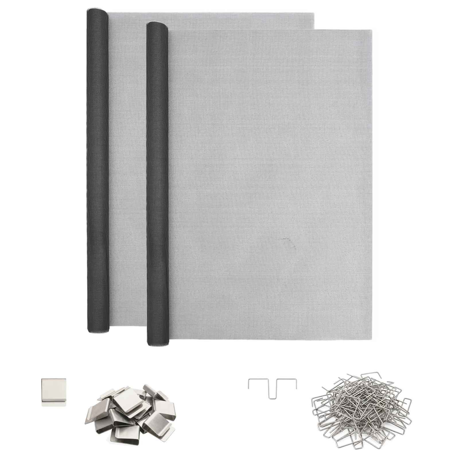 vidaXL Gartenzaun Lichtschachtabdeckung mit Clips 2 stk. 70 x 190 cm Fiberglas, (2-St)