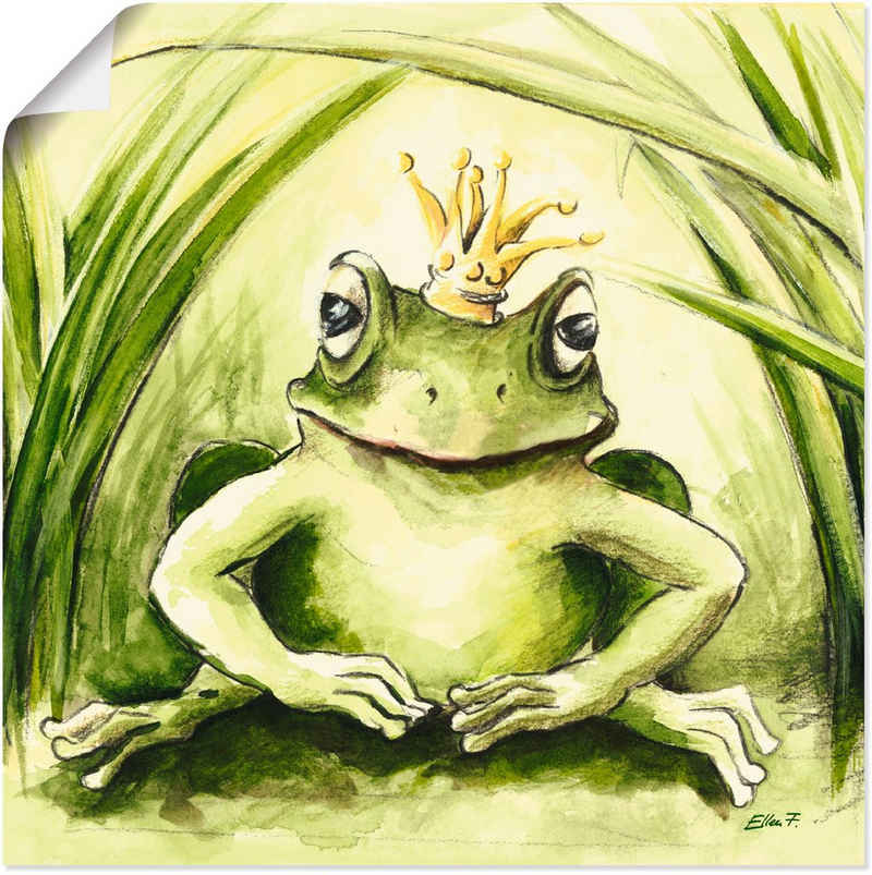 Artland Wandbild Kleiner Frosch, Geschichten & Märchen (1 St), als Alubild, Leinwandbild, Wandaufkleber oder Poster in versch. Größen
