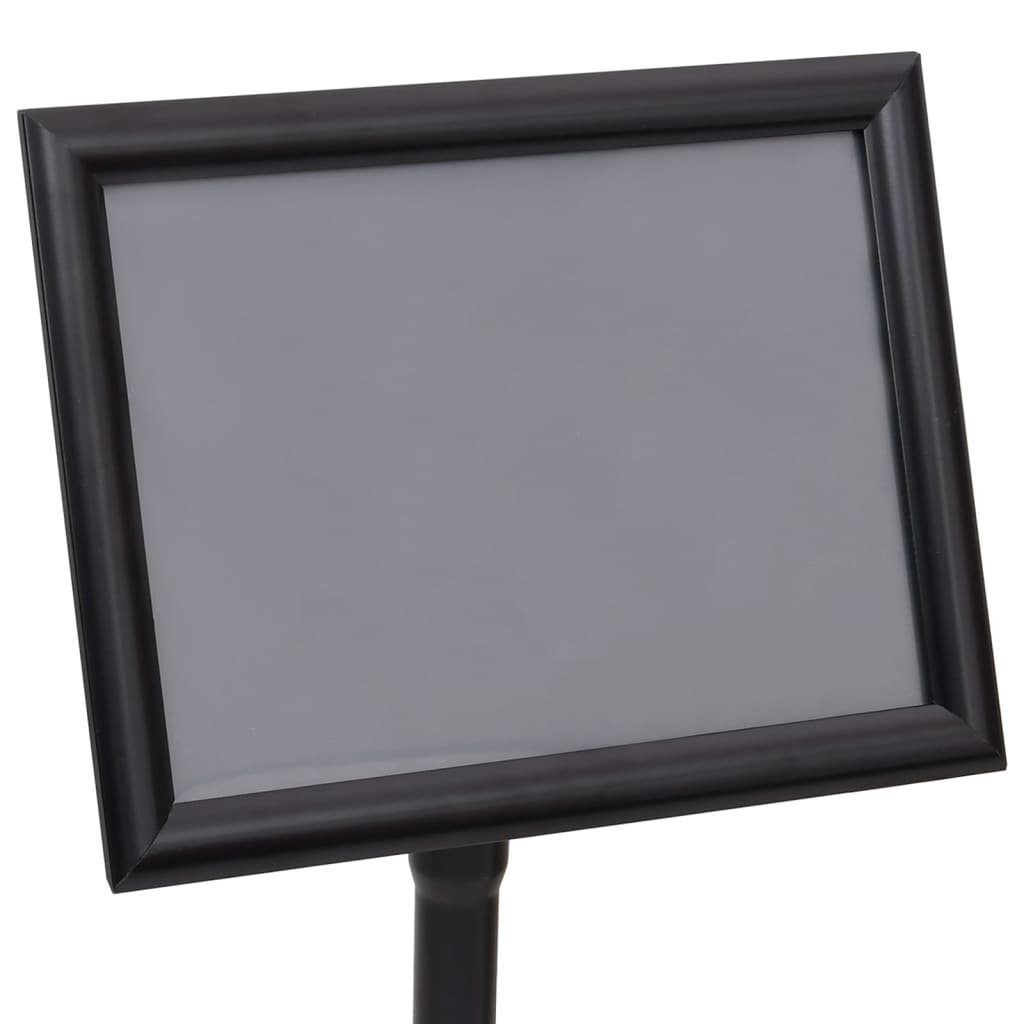 Schwarz Aluminiumlegierung A4-Plakatständer vidaXL Tafel