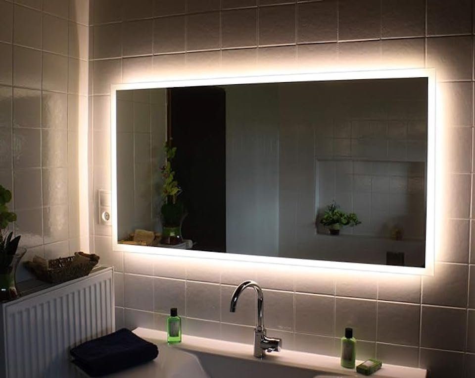 nach LED Badspiegel Beleuchtet Maß Allround Lichtspiegel MySpiegel.de Wandspiegel