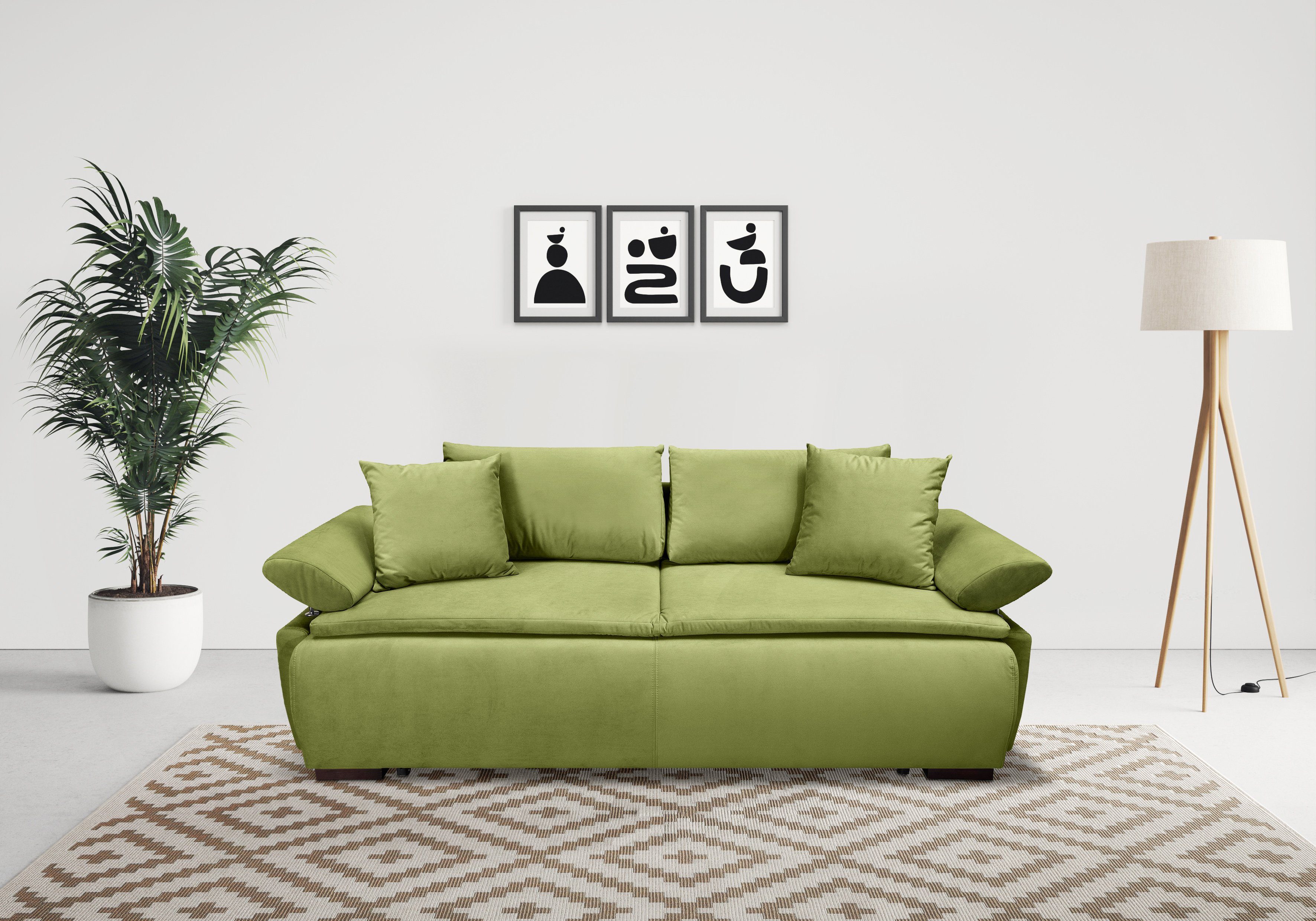 INOSIGN Schlafsofa Romeo, mit Boxspringaufbau, Bettfunktion günstig online kaufen