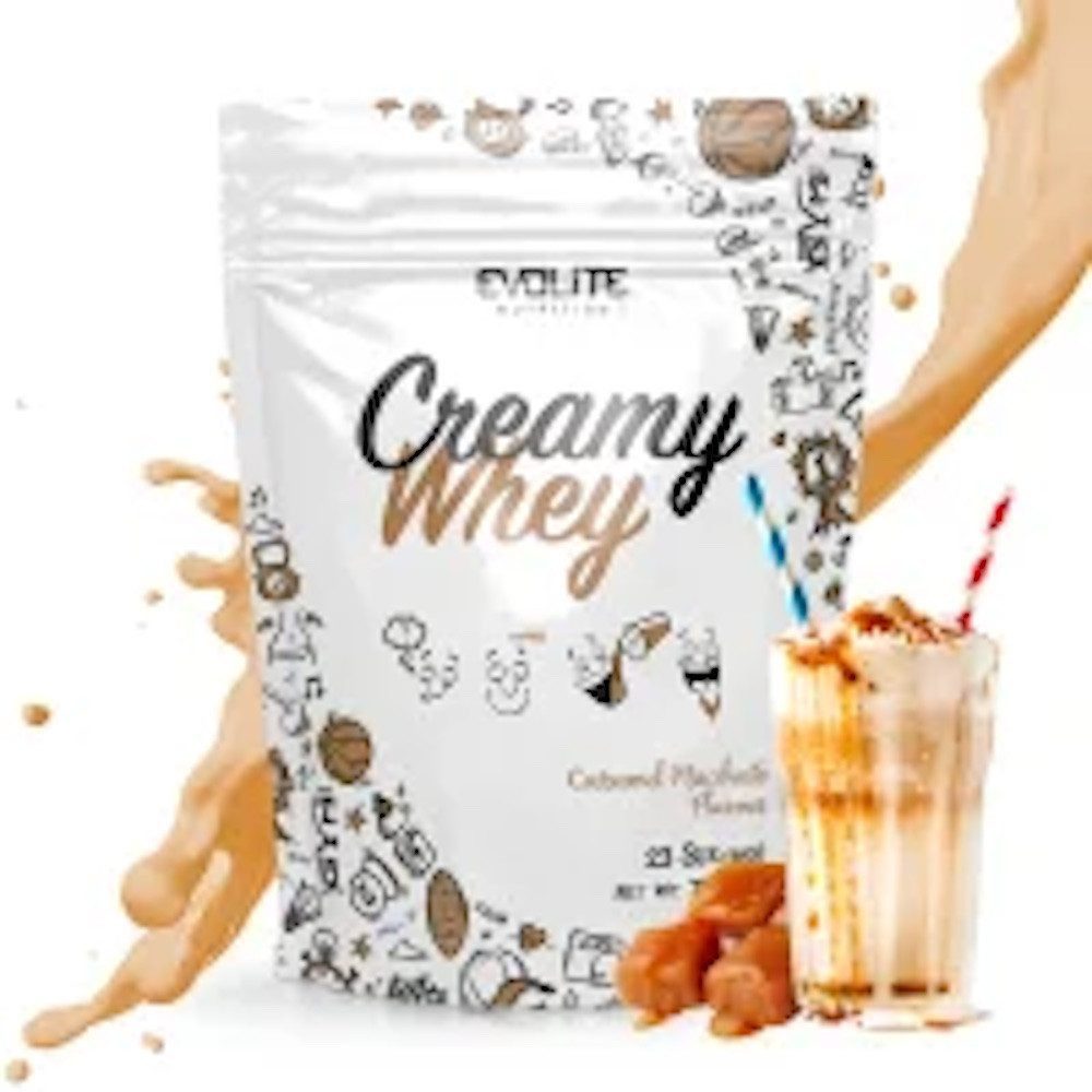 Evolite Nutrition EVOLITE® CREAMY WHEY Protein Aminosäuren (700g), Caramel Macchiato Pulver, 1 er Packung à 1,00 St., 700 g, Hoher Proteingehalt, mit Buttermilchpulver