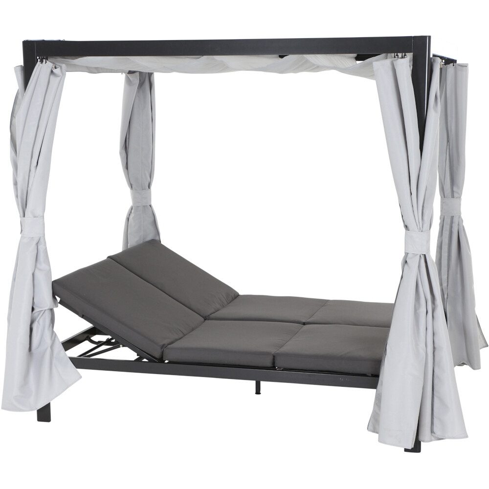 GAUTZSCH Loungebett in grau, - 206x200x150cm (BxHxT)