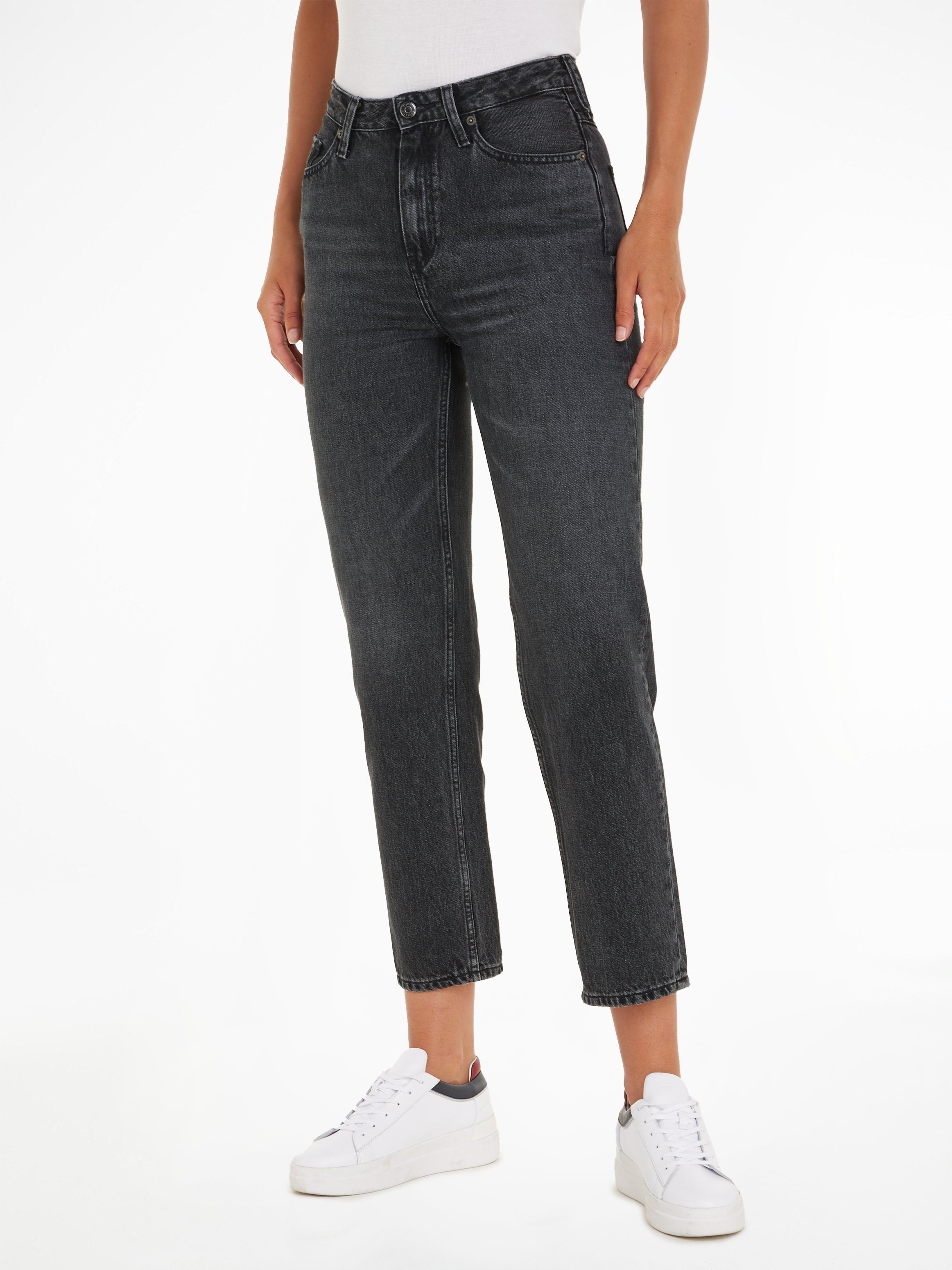 Tommy Hilfiger Bequeme Jeans mit Markenlabel dark blue | Straight-Fit Jeans