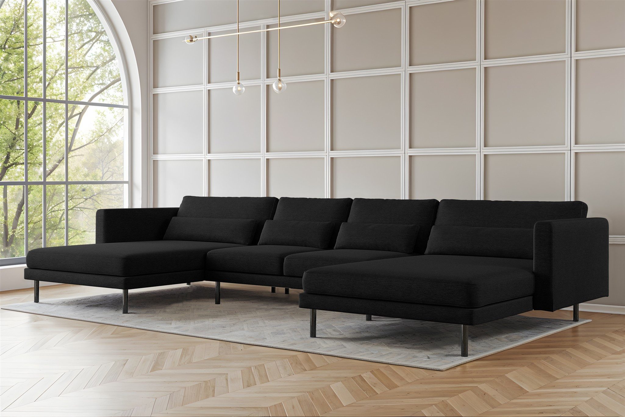 Fun Möbel Wohnlandschaft Sofa in U-Form günstig online kaufen