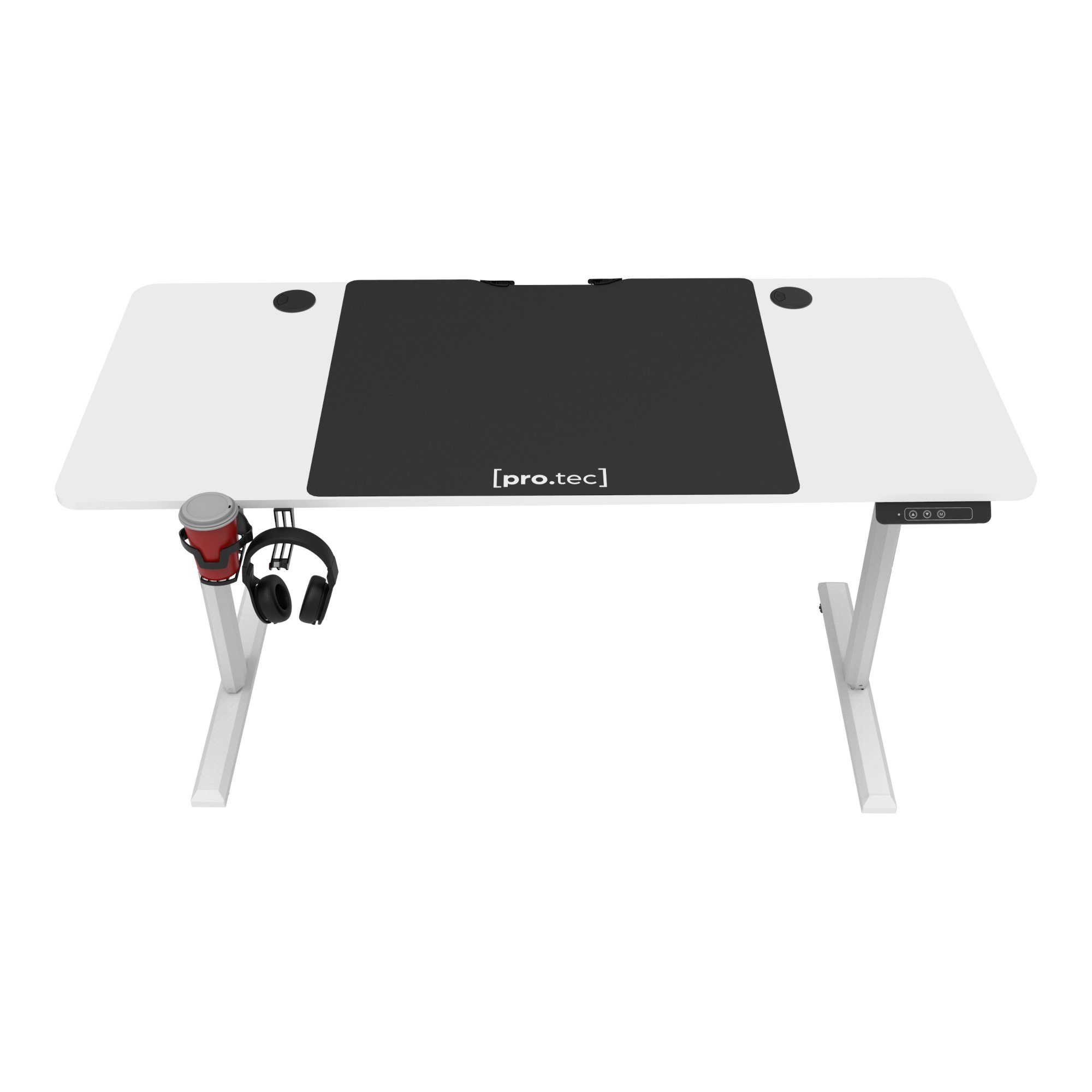 Weiß Weiß Weiß »Hayward« Tisch | höhenverstellbar pro.tec Weiß cm Computertisch, 60 x 140 |
