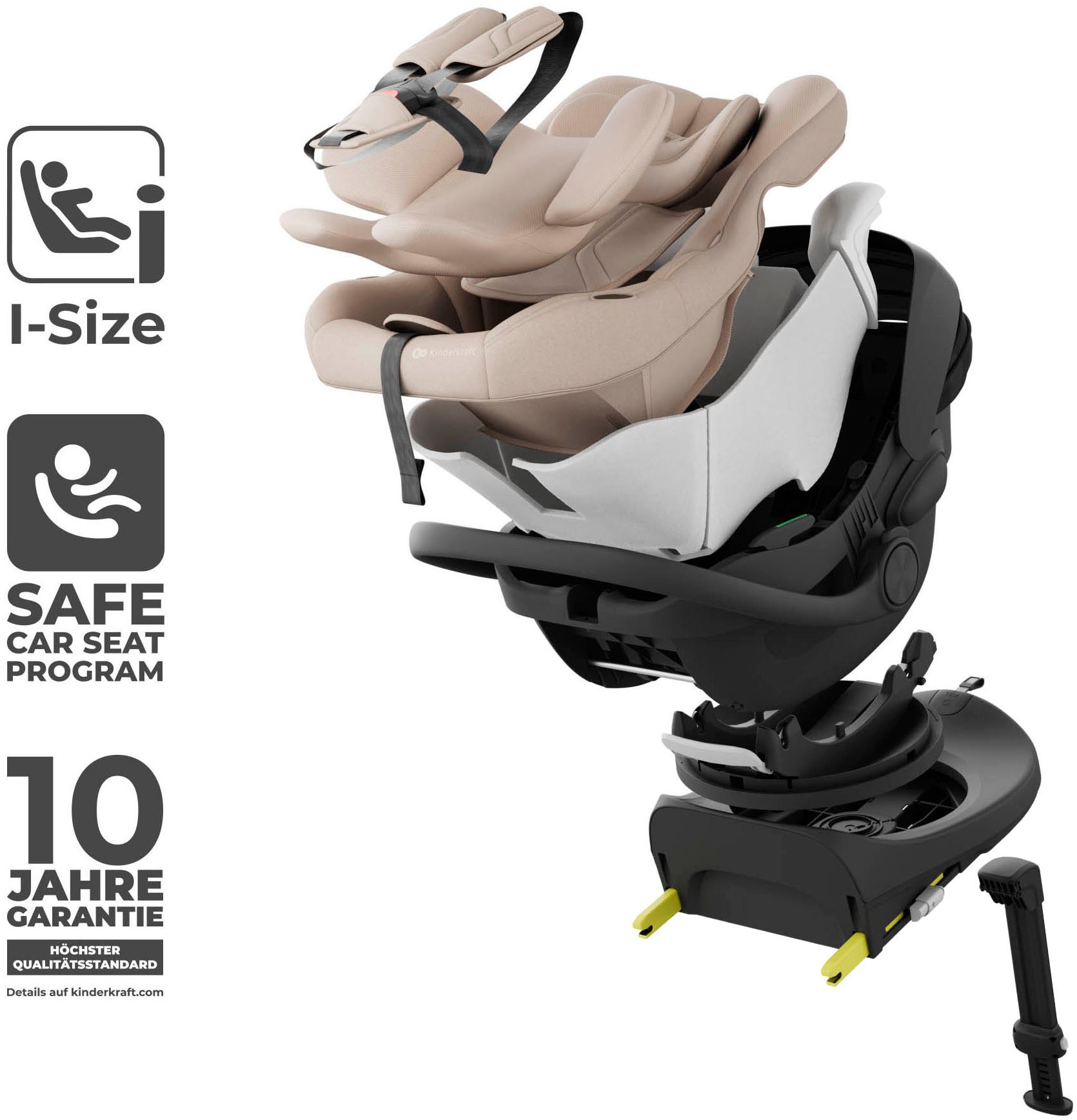 Kinderkraft Babyschale I-LITE mit ENDURA SAFE FX Basis, ab: Geburt, bis: 15 Monaten, ab: 40 cm, bis: 87 cm – Bild 2 von 5