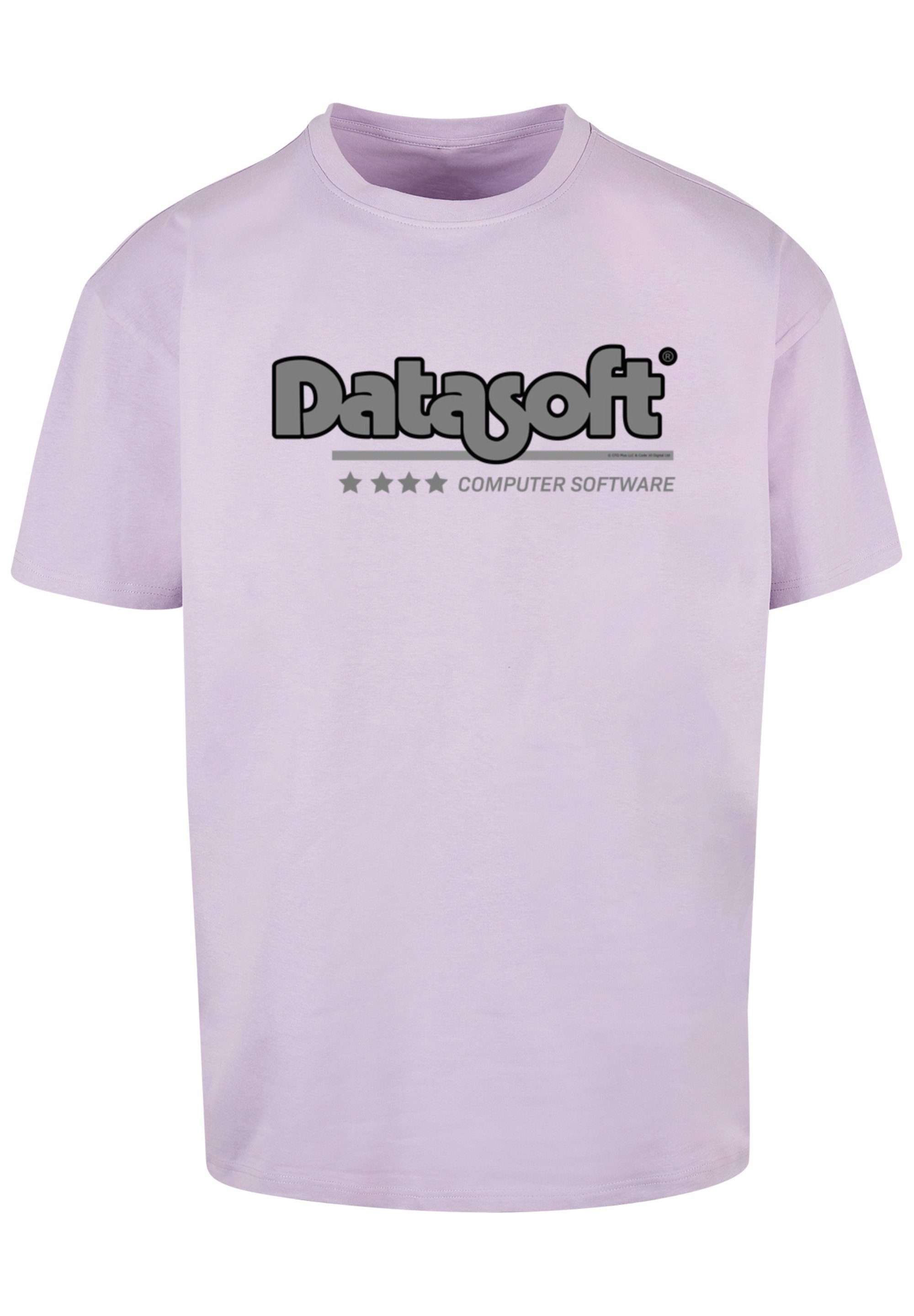 DATASOFT Gaming SEVENSQUARED T-Shirt lilac Print F4NT4STIC Logo black Retro