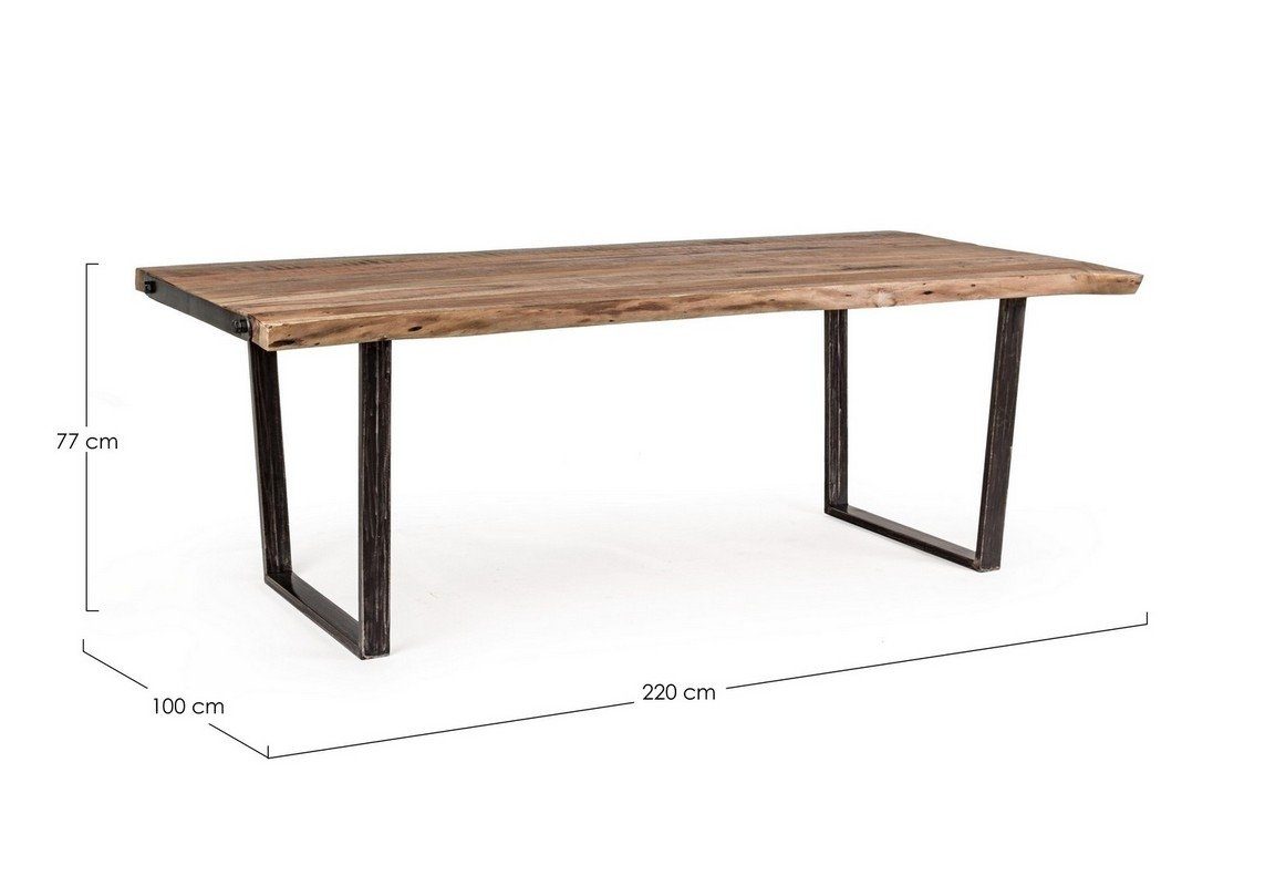 Natur24 Esstisch Tisch Elmer Akazie 220x77x100cm Esstisch Tisch