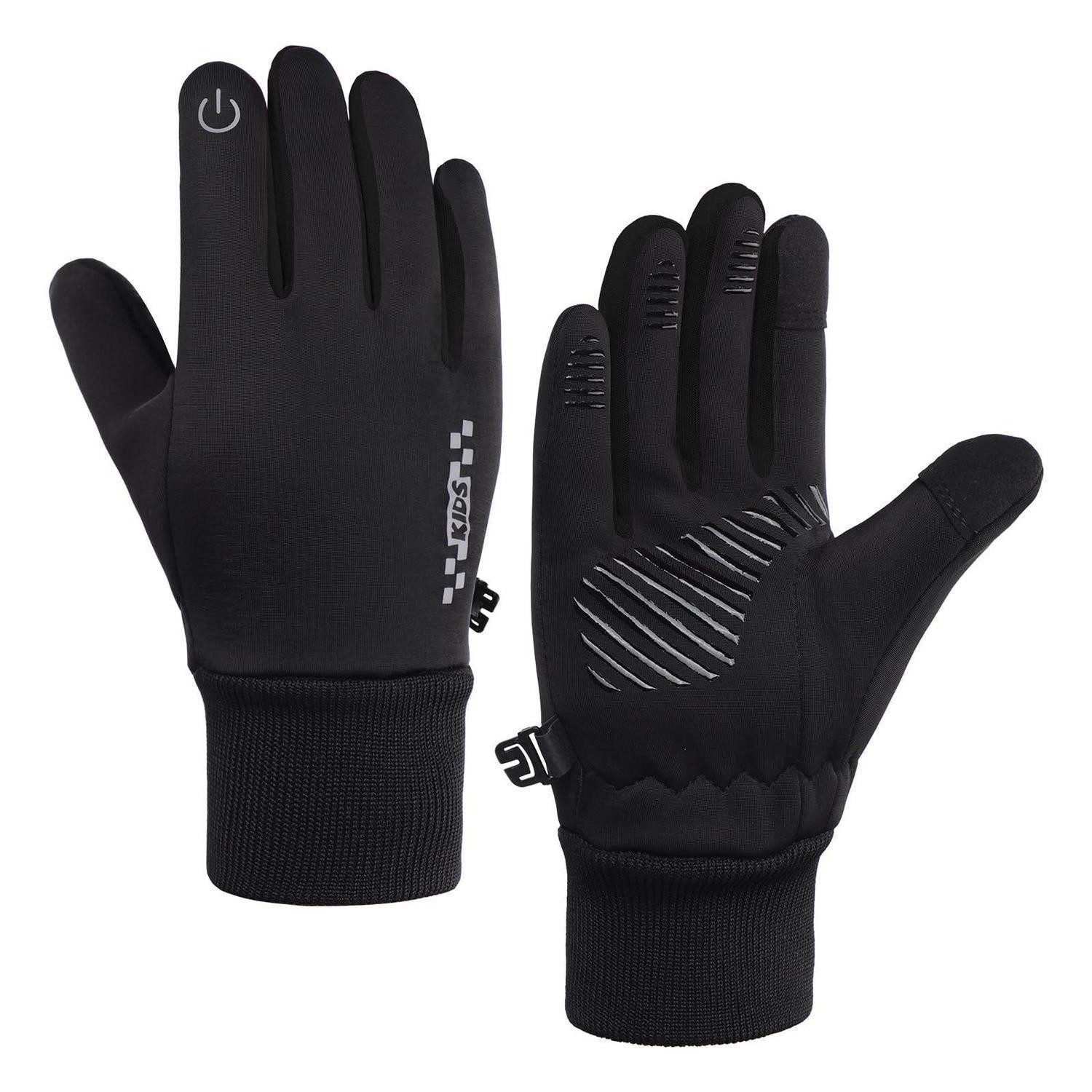 LuxusKollektion Fahrradhandschuhe Kinder Handschuhe Winter Touchscreen Schwarz (1-St)