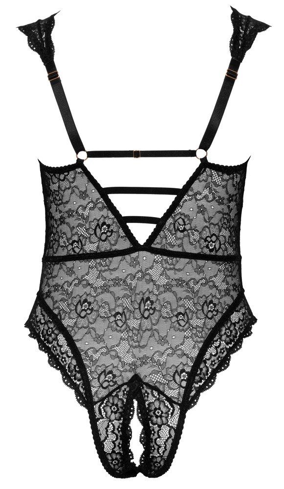 Body-Ouvert Spitzenbody mit geschnürter Front 85D/L - 95F/2XL