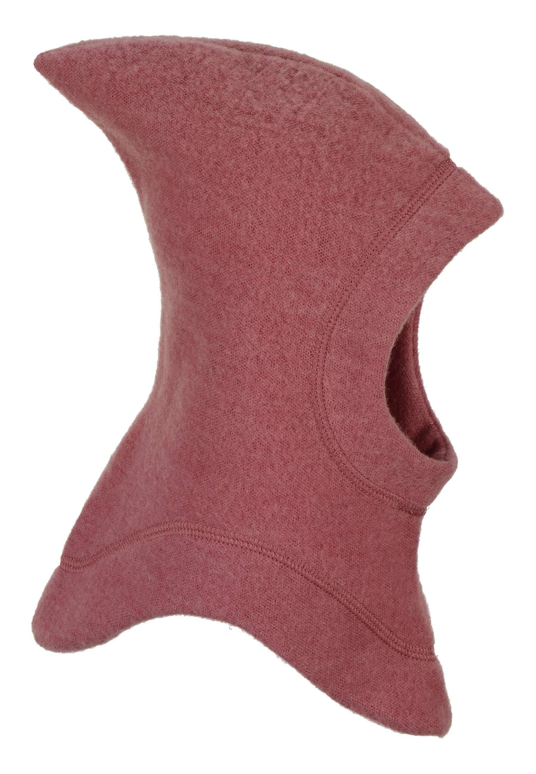 den Schalmütze aus Schirmmütze aus Sommerhut Sterntaler® Klettverschluss Sonnenschutz für UV-Popeline Kindermütze idealer Sommer) rosafarbig mit Merinowolle (1-St.,