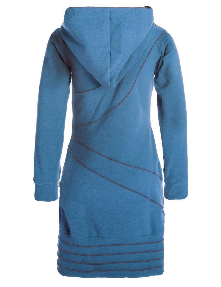 Vishes Midikleid Patchwork Hoodie Eco Fleecekleid mit Daumenlöchern Hippie, günstig online kaufen