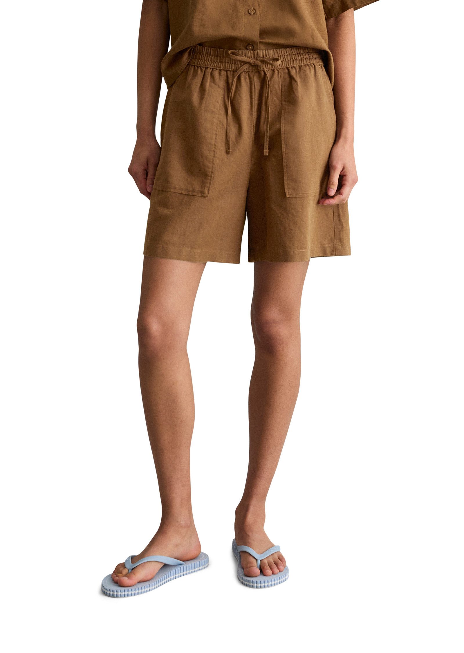 Marc O'Polo DENIM Shorts aus Leinen-Baumwolle-Mix