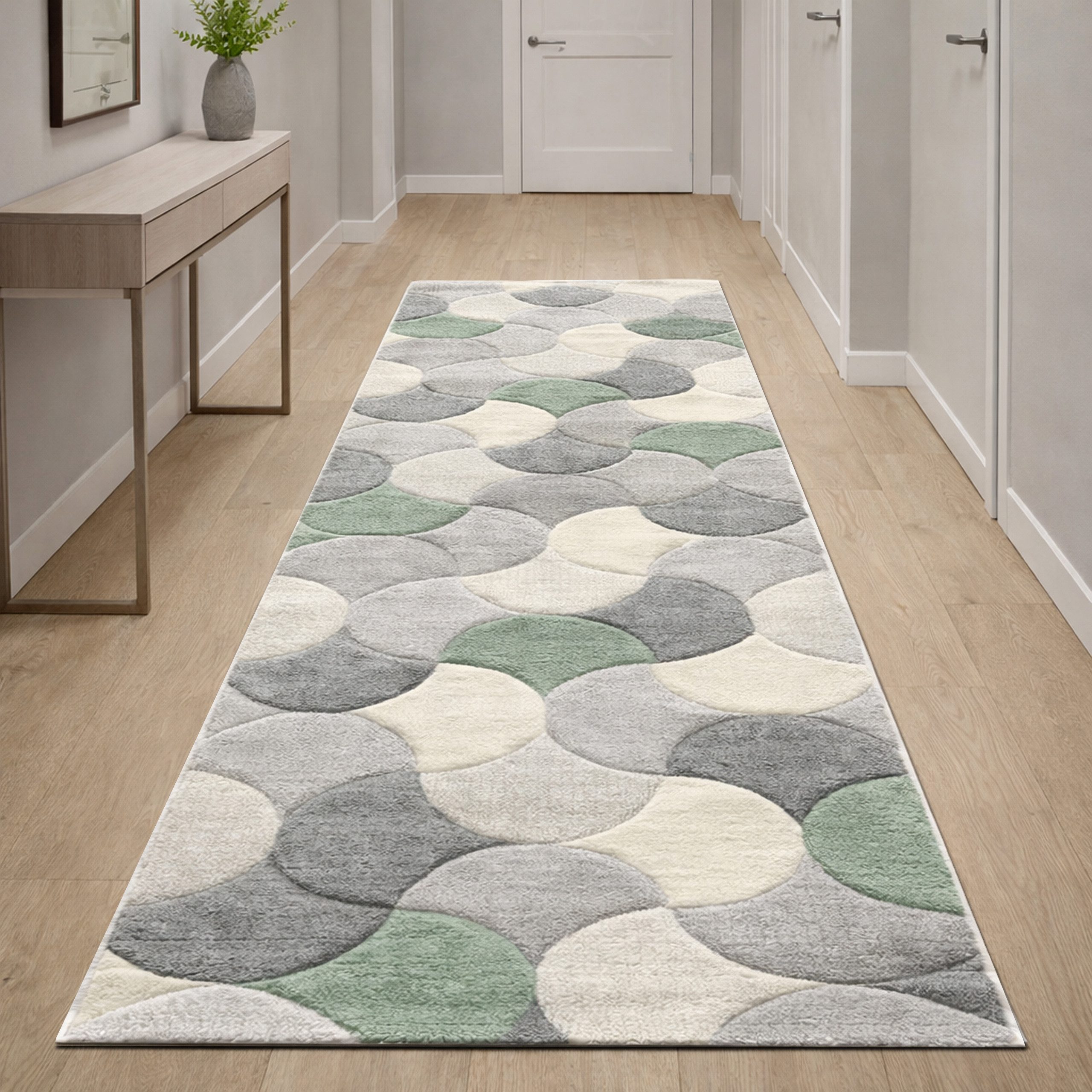 Carpetia Teppich Moderner Teppich mit Konturenschnitt, rechteckig, Höhe: 13 mm, mehrfarbiges Muster in modernen Farbkombinationen