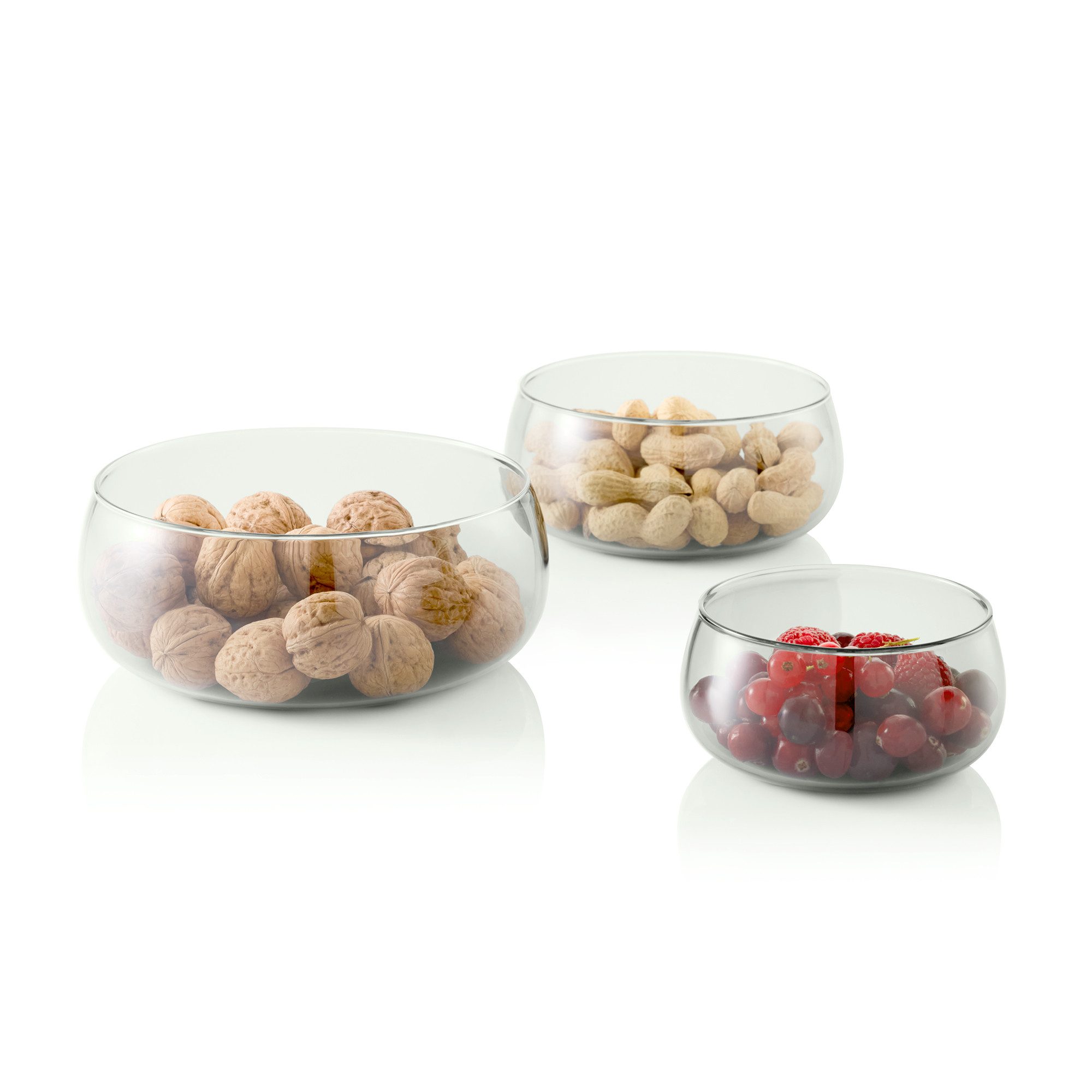 AdHoc Schale Yuna, Borosilikatglas, (3-tlg), Fassungsvermögen 330 ml / 660 ml / 1200 ml