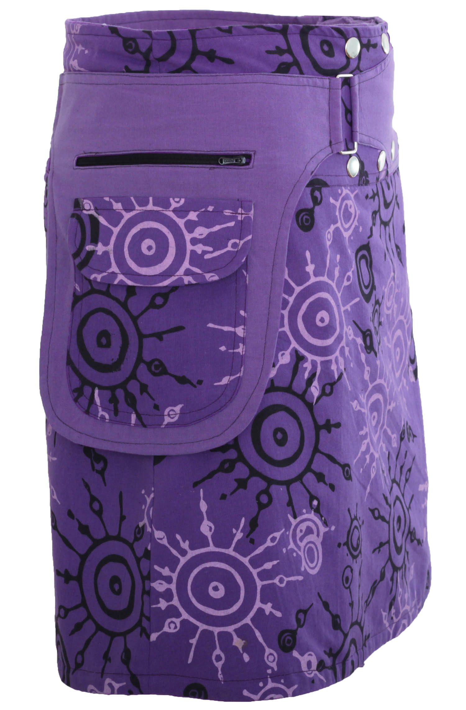 PUREWONDER Wickelrock Auffälliger Wickelrock mit Druckknöpfen, Minirock Nr. günstig online kaufen